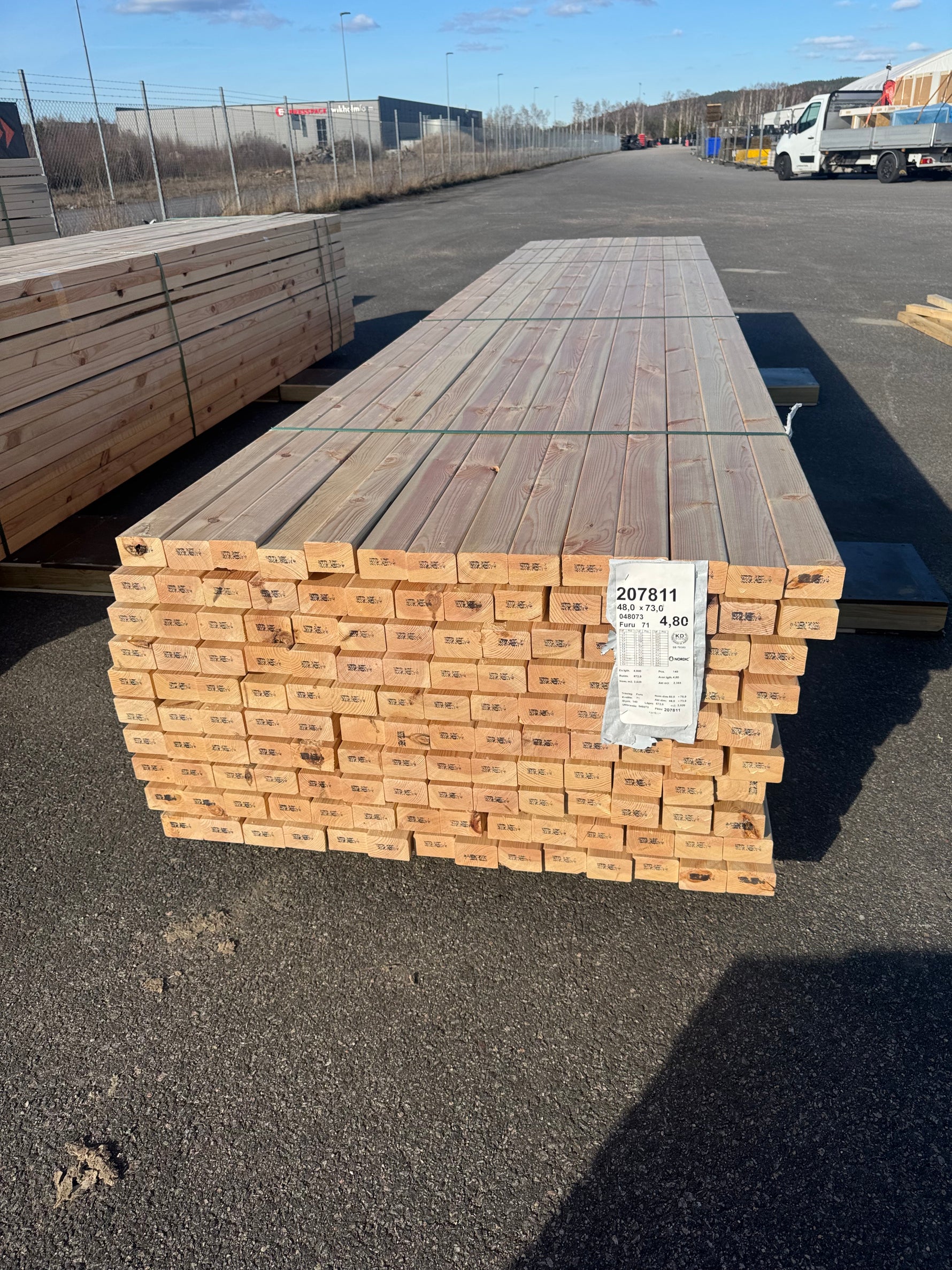 Paket Reglar 48x73 mm – 140 st (4,80 m, furu)