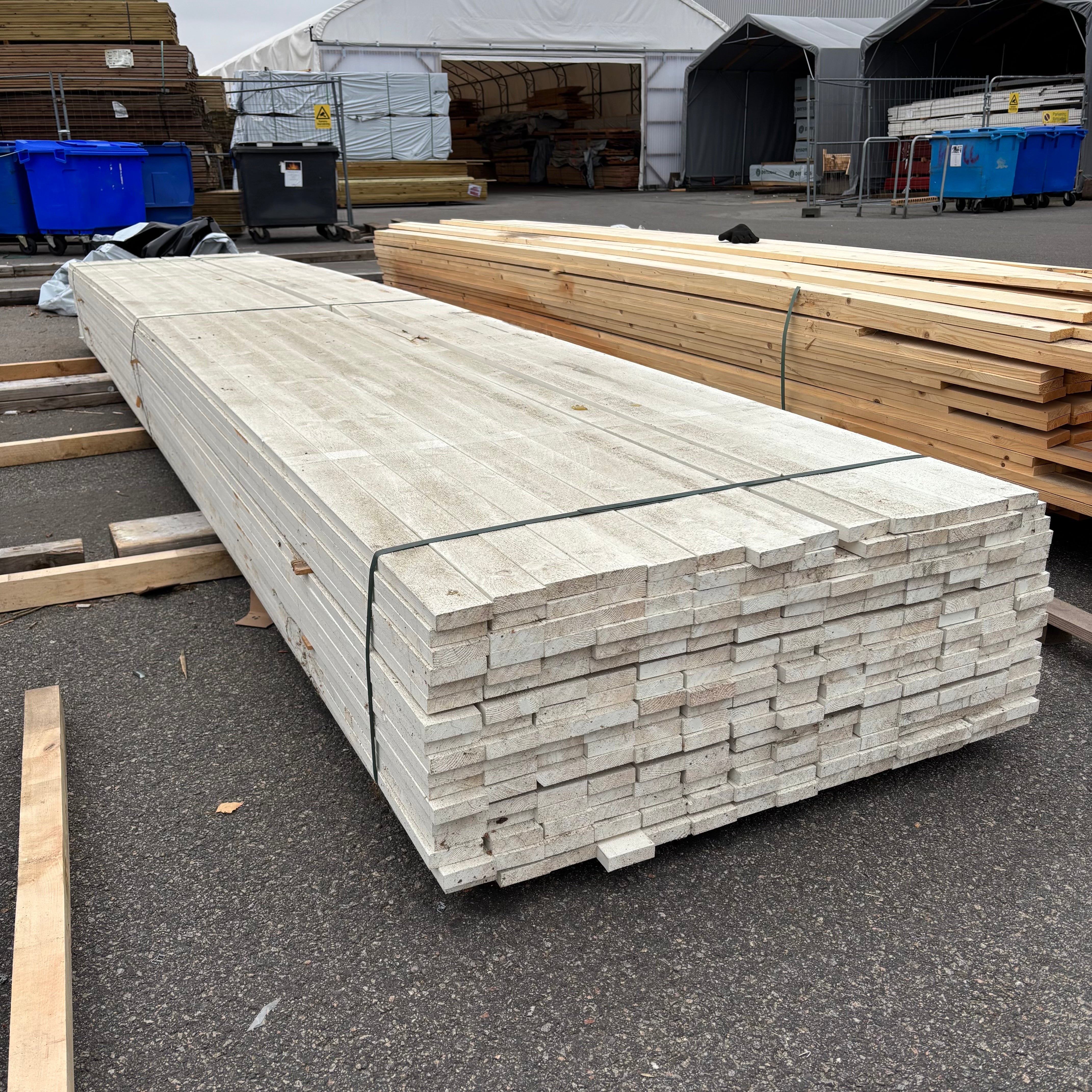Paket Ytterpanel Finsågad 22x70mm – 238 st (5,40 m, Vit S0502-Y)