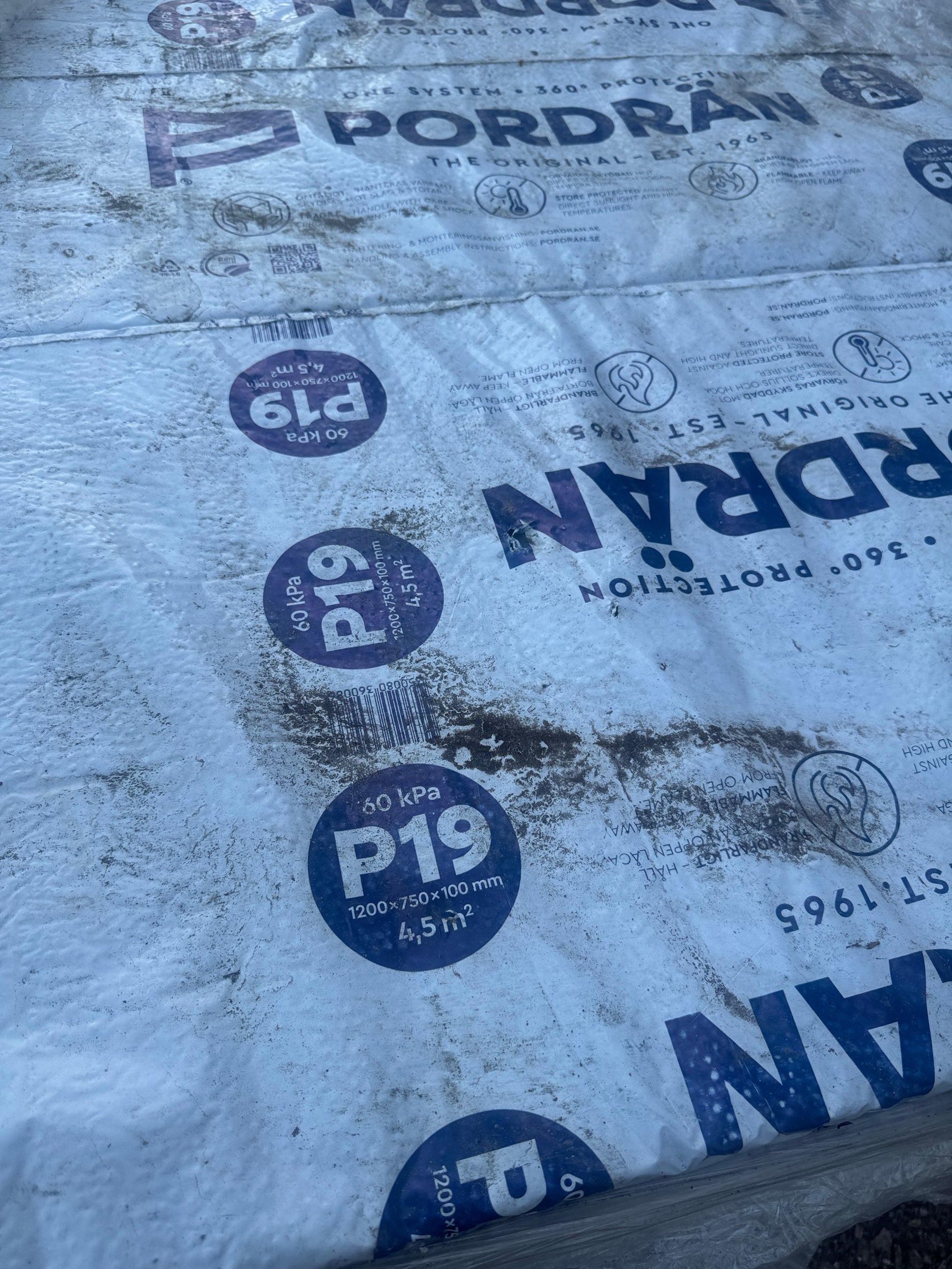 3 Paket Pordrän 750x1200x100mm – 15 skivor