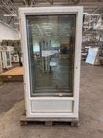 Altandörrar- Inåtgående, Trä/Aluminium – 1080 × 2080 mm- Röd