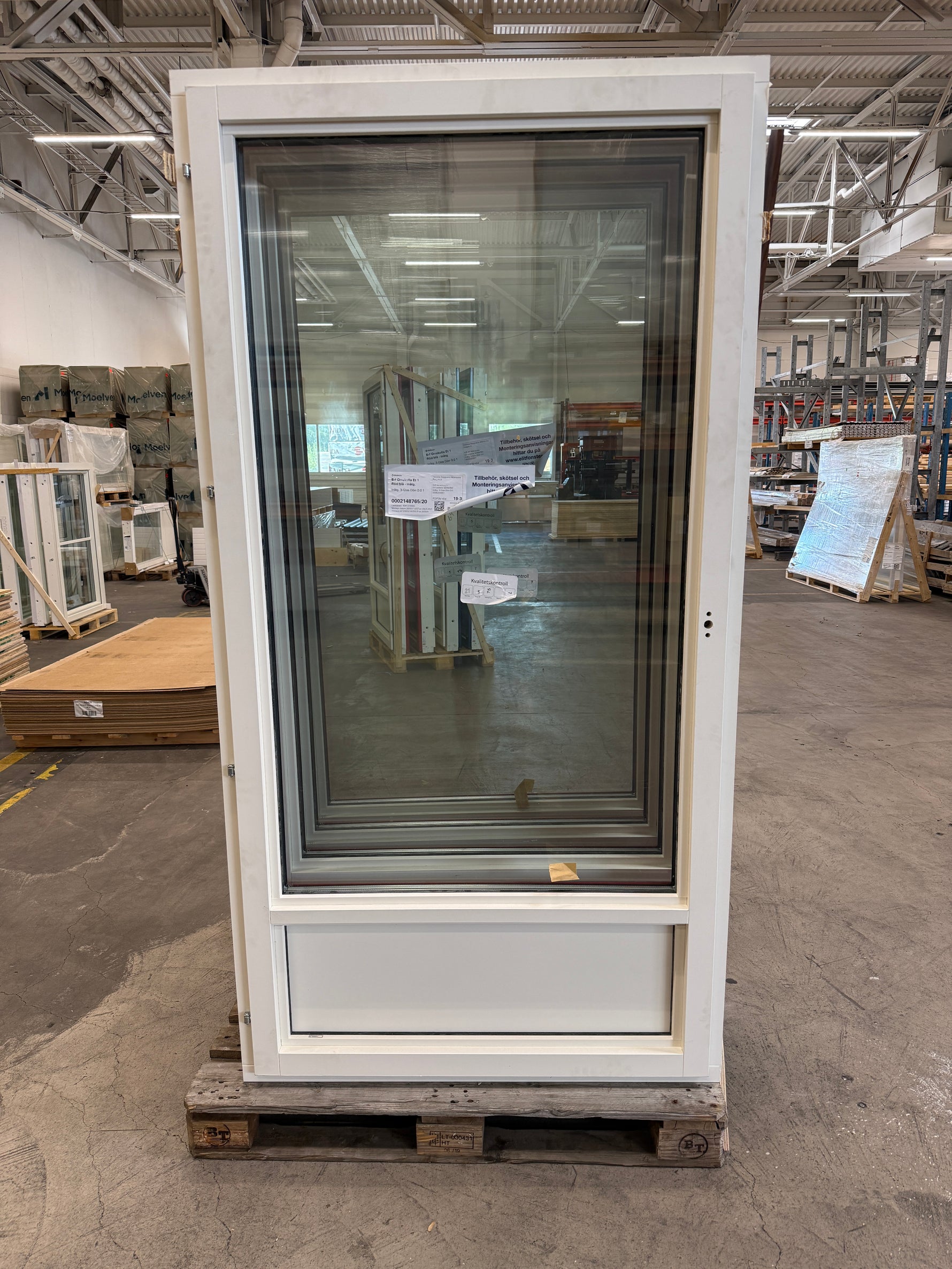 Altandörrar- Inåtgående, Trä/Aluminium – 1080 × 2080 mm- Röd