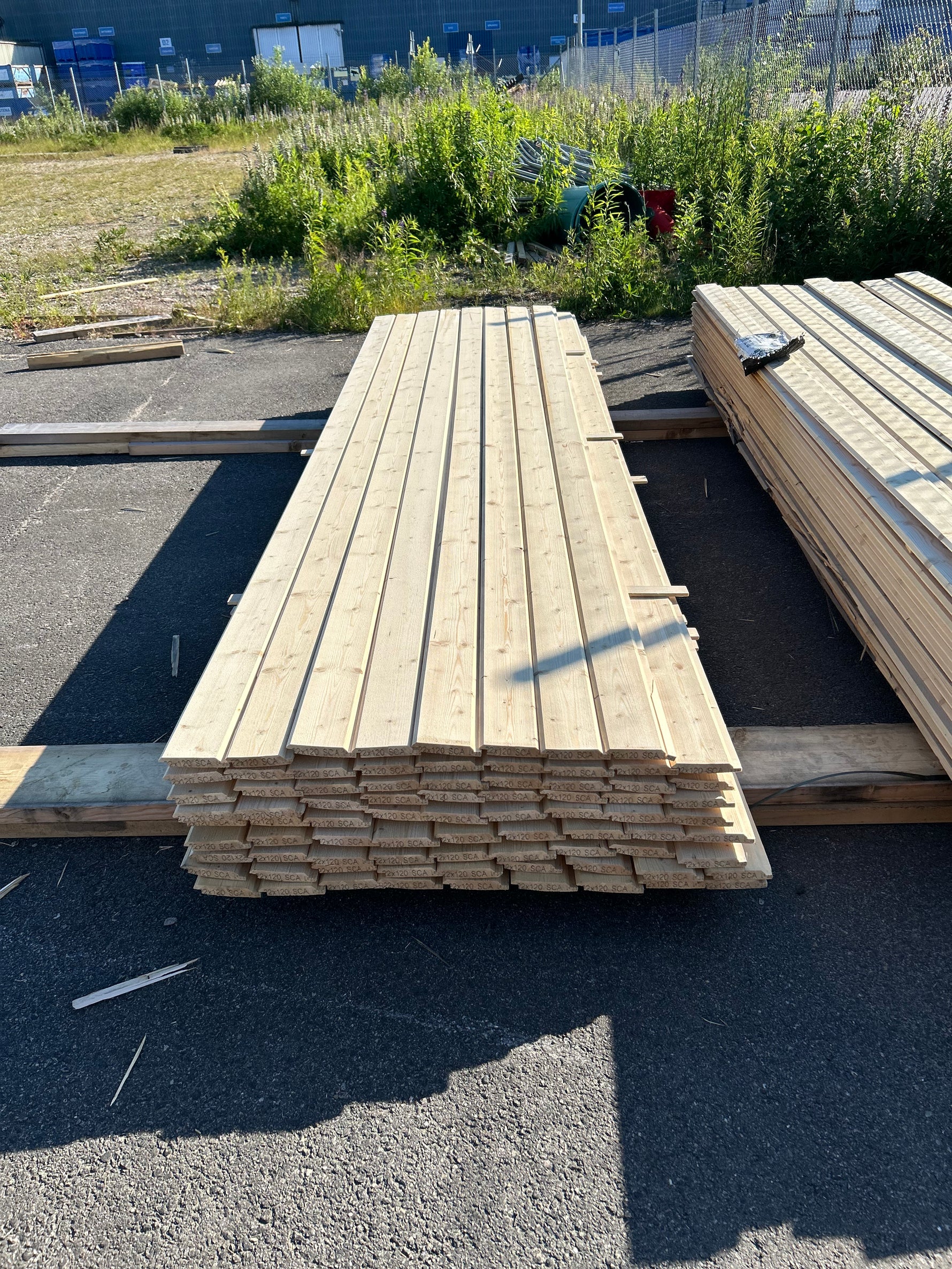 Paket Ytterpanel Dubbelfas Fals 22x120mm, 80st 3.60m- Väderbitet
