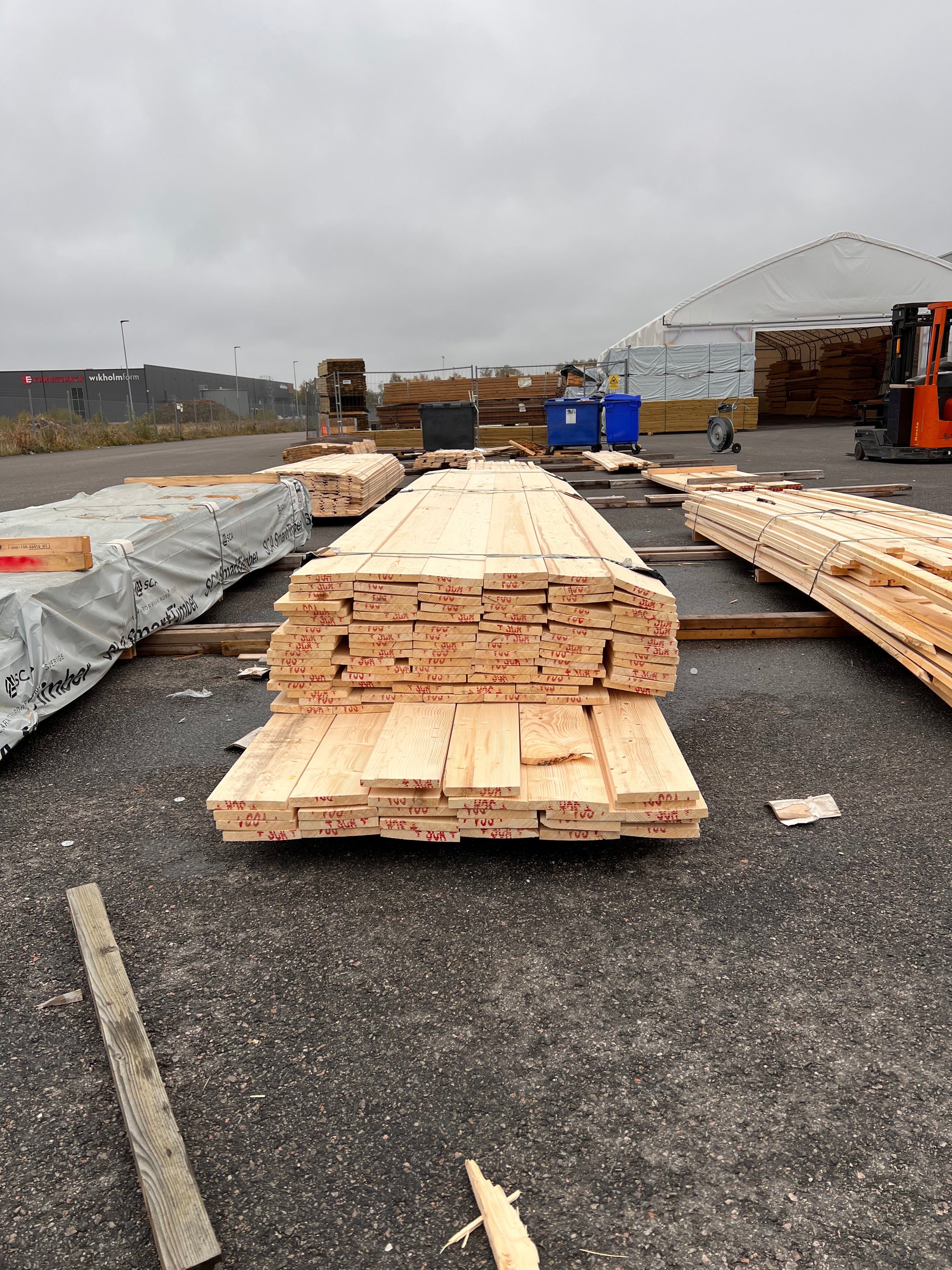 Paket Ytterpanelbräda 22x170 113 st 4,80-5,40m  (B-Sortering)