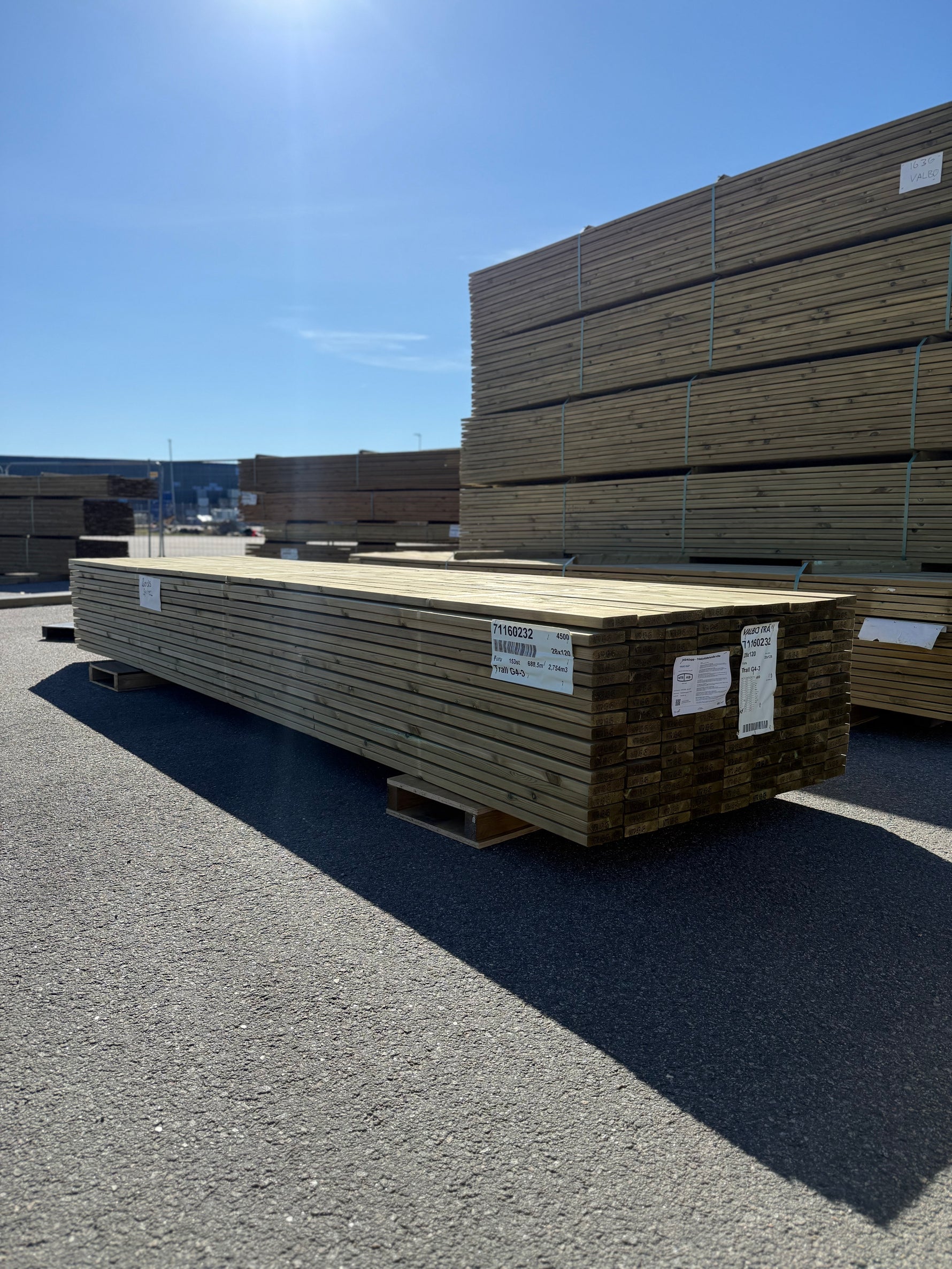 Paket Tryckimpregnerad Trall 28x120mm, 153st 4,50m (G4-3) - Spirec