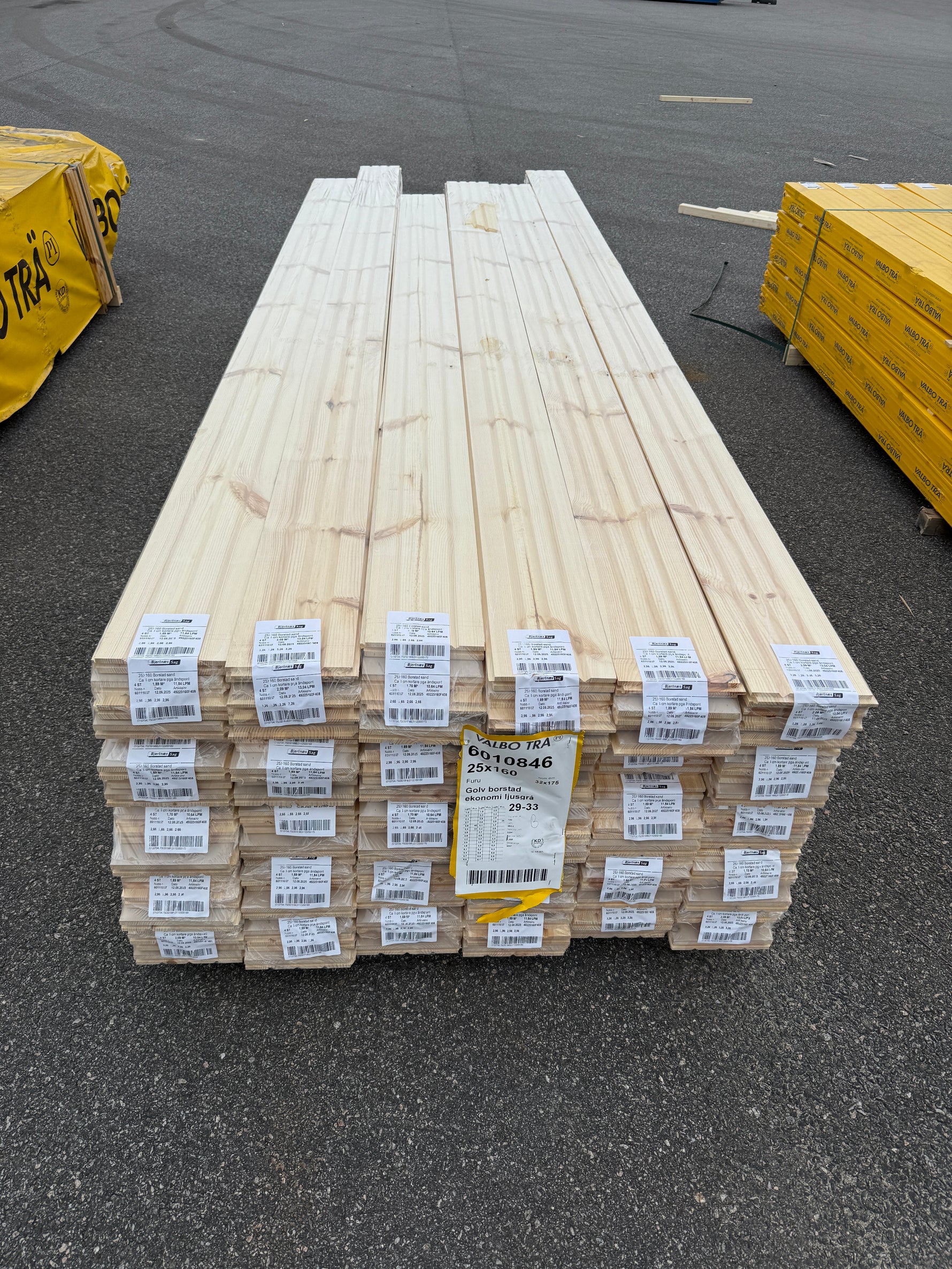 Parti Furugolv Borstad Ljusgrå Ekonomi 25x160 mm – 56,64 m²