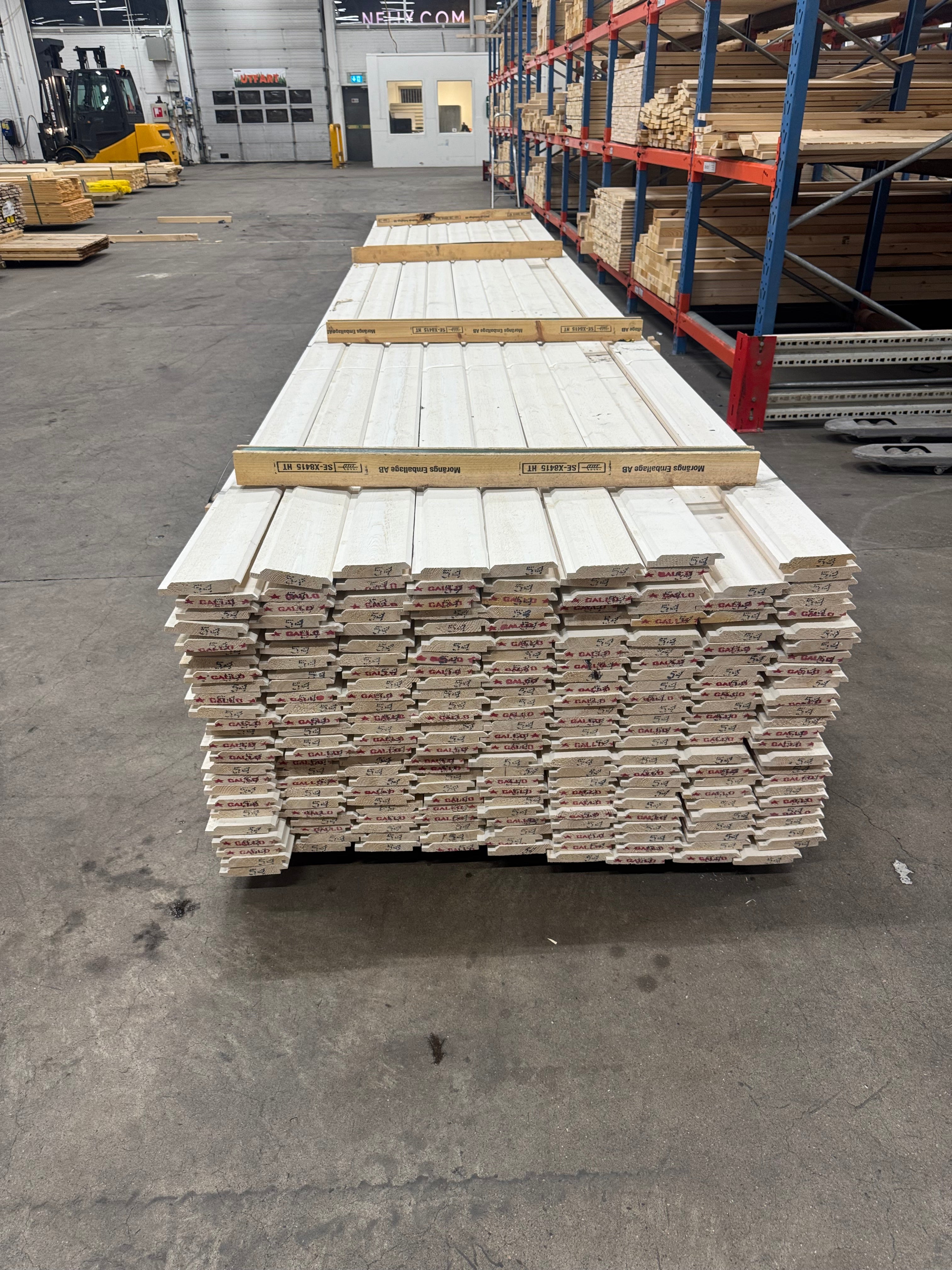 Paket Ytterpanel Dubbelfas 22x120mm – 220 st 5,40 m (Grundmålad vit)