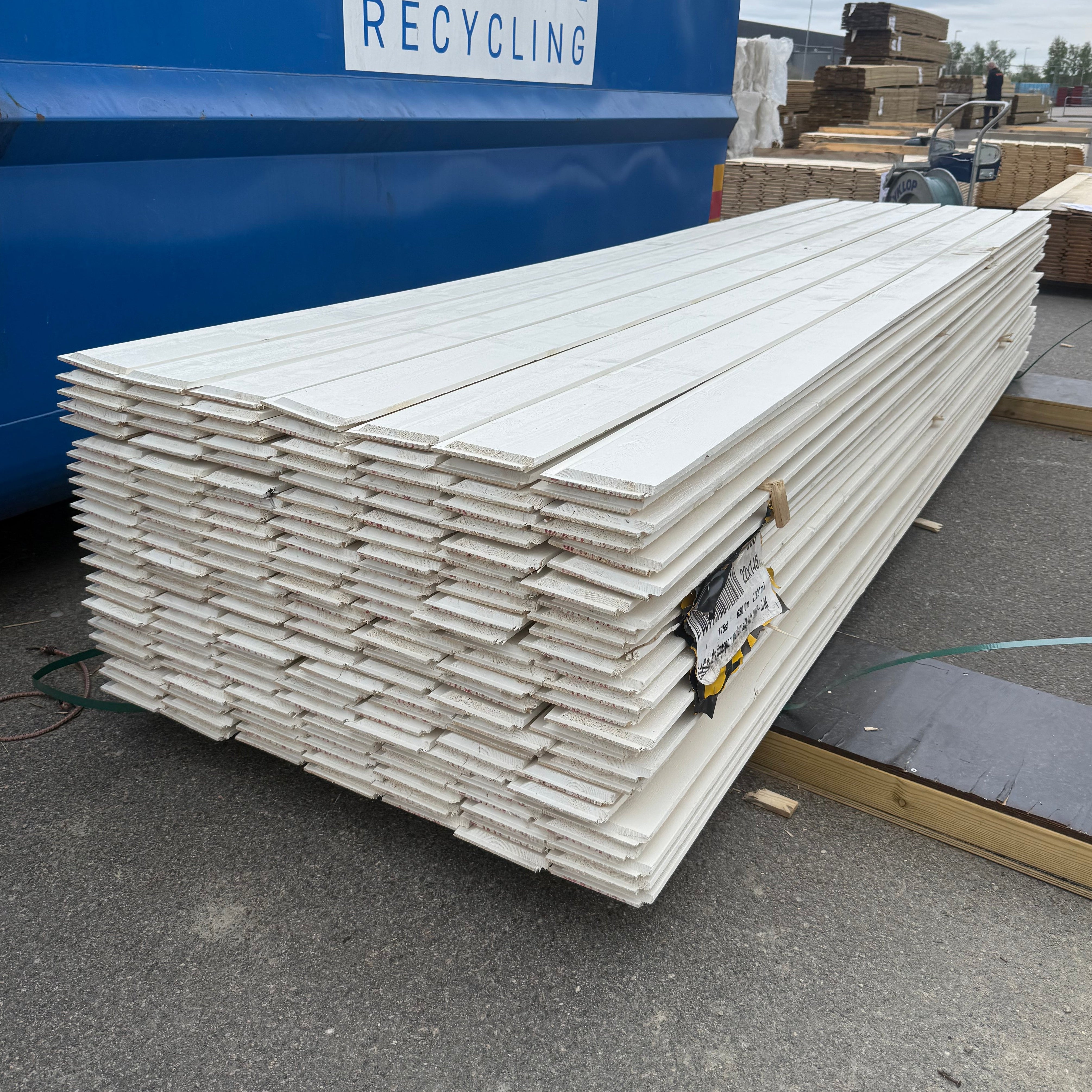 Paket Ytterpanel Enkelfas Fals Ändspont 22x145mm 3.60m- 175st (Mellanstruken)