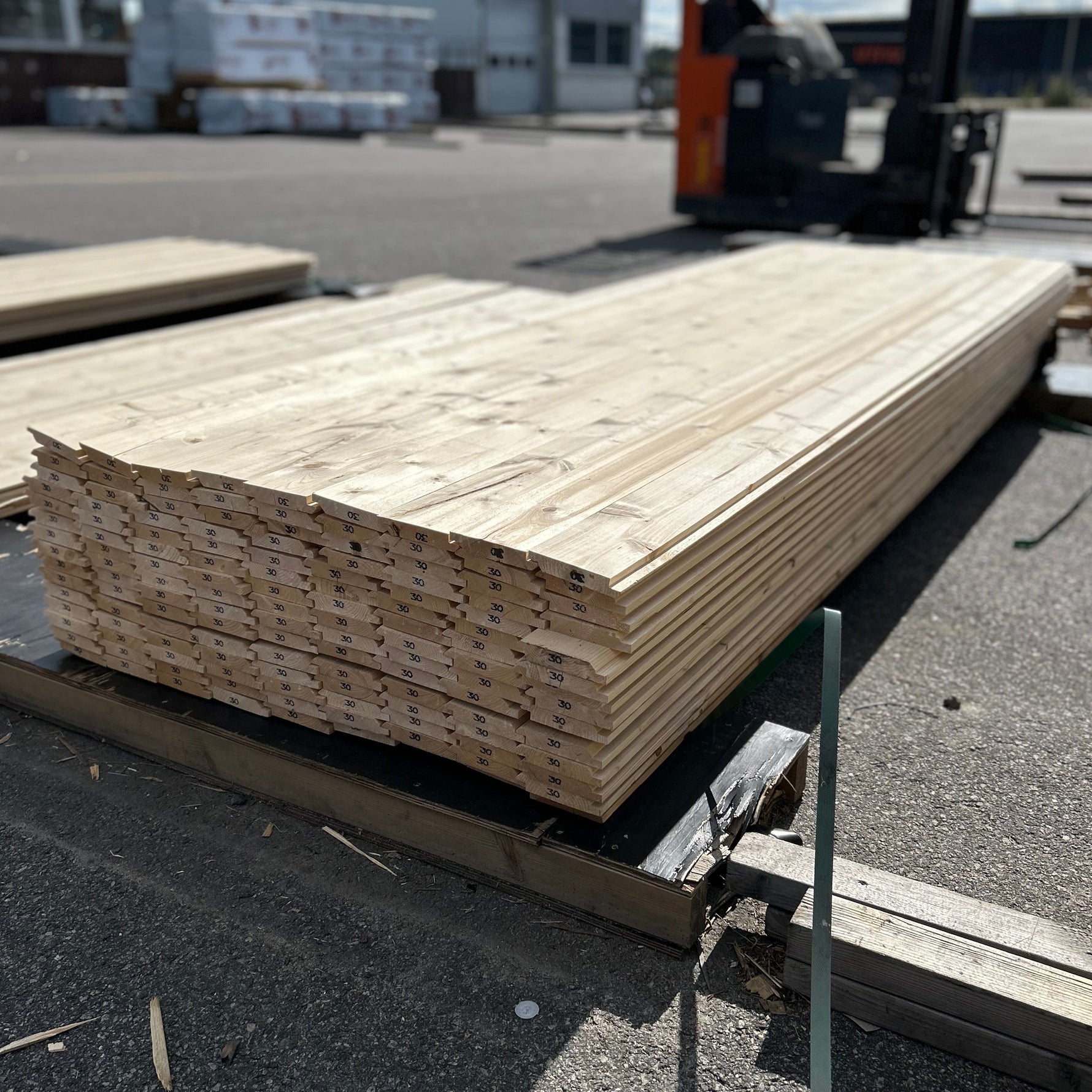Paket Ytterpanel Dubbelfas Fals 22×120 mm 3,00 m 135 st Obehandlad