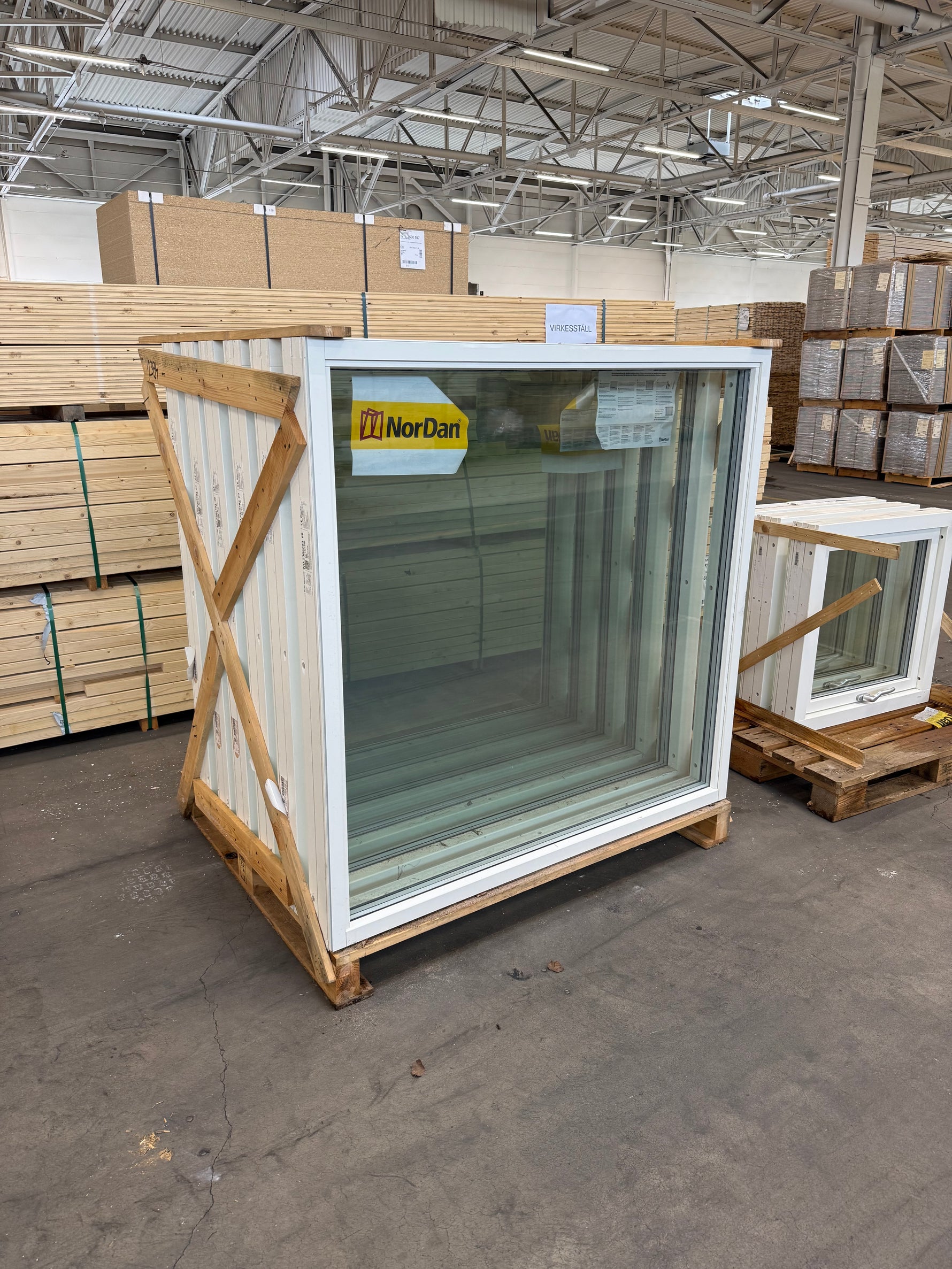 Parti Fasta fönster Nordan  1380x1370 mm (6st)