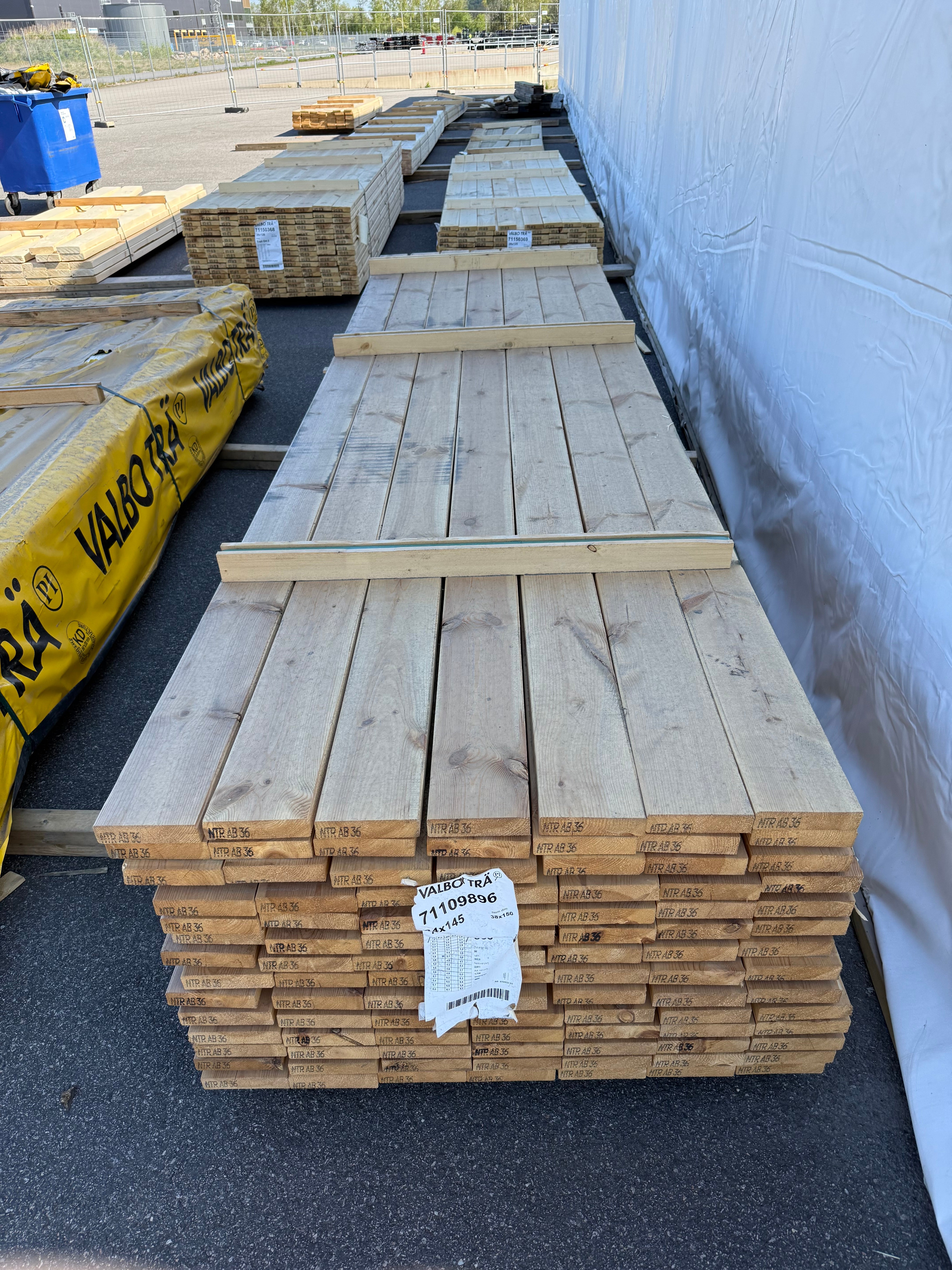 Paket Trall 34x145mm 98st 3.60m Furu Obehandlad