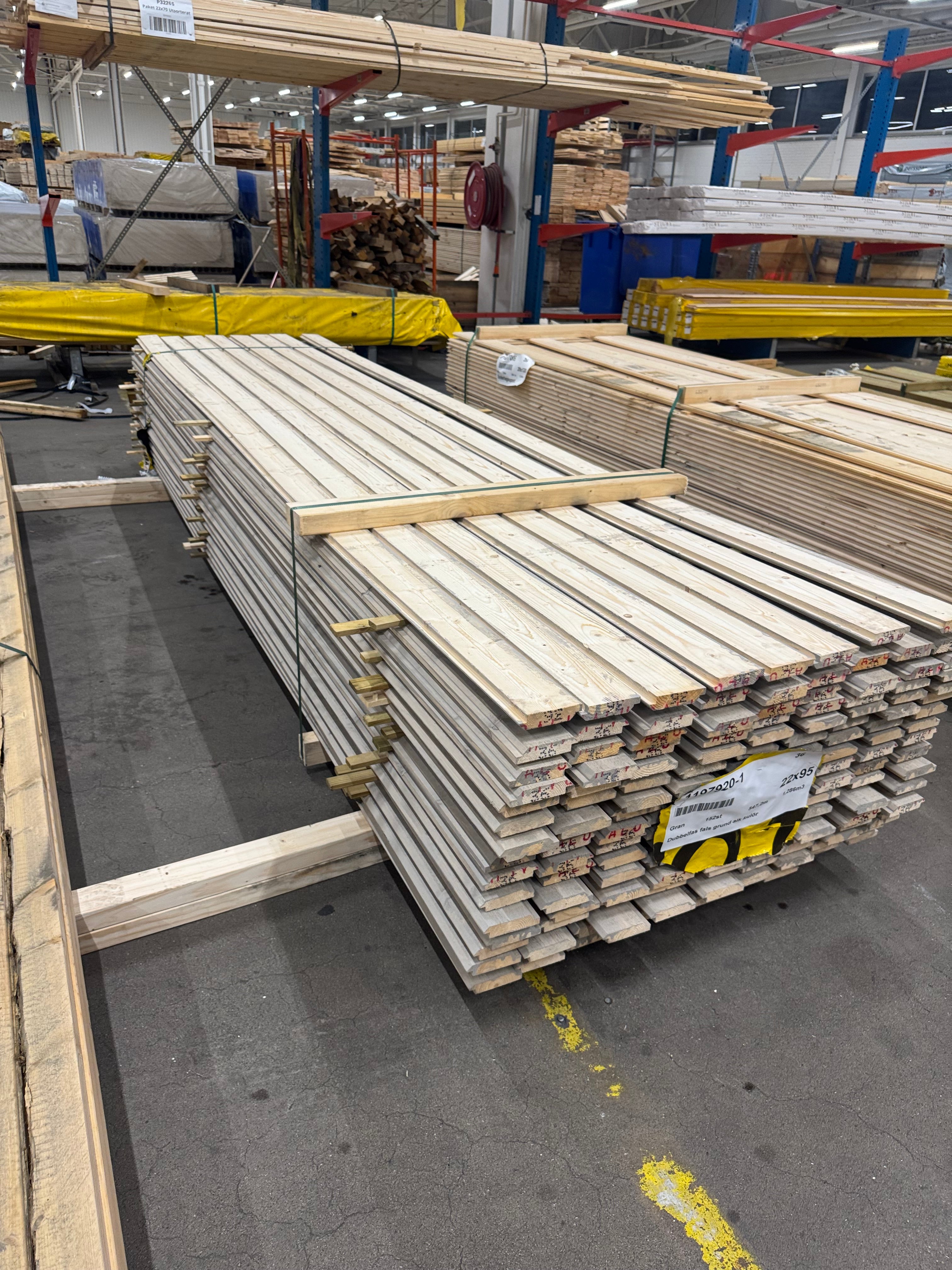 Paket Ytterpanel Dubbelfas 22x95mm – 152 st (3,60 m)