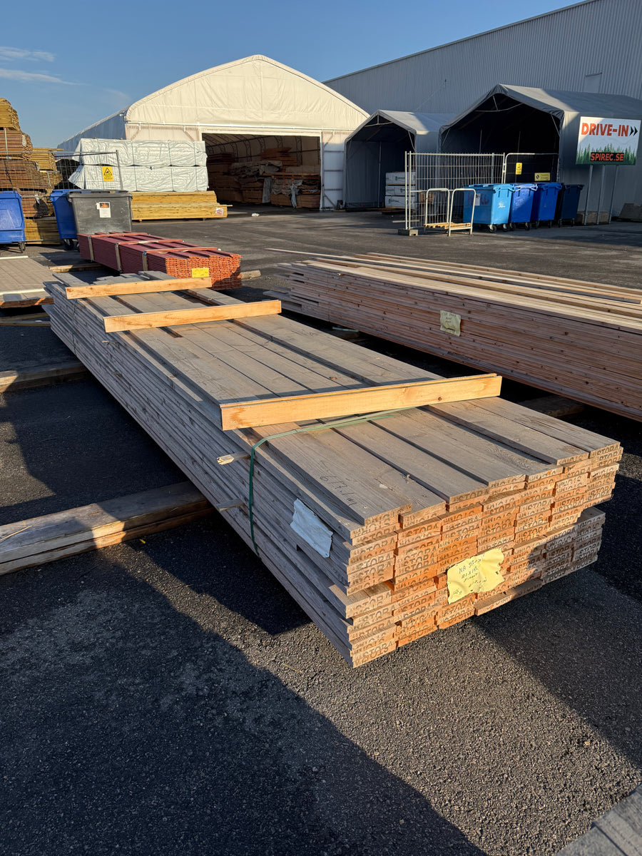 Paket Finsågad Panel 21x145mm – 136 st (Gran, 3,0–5,40 m, väderbitet)