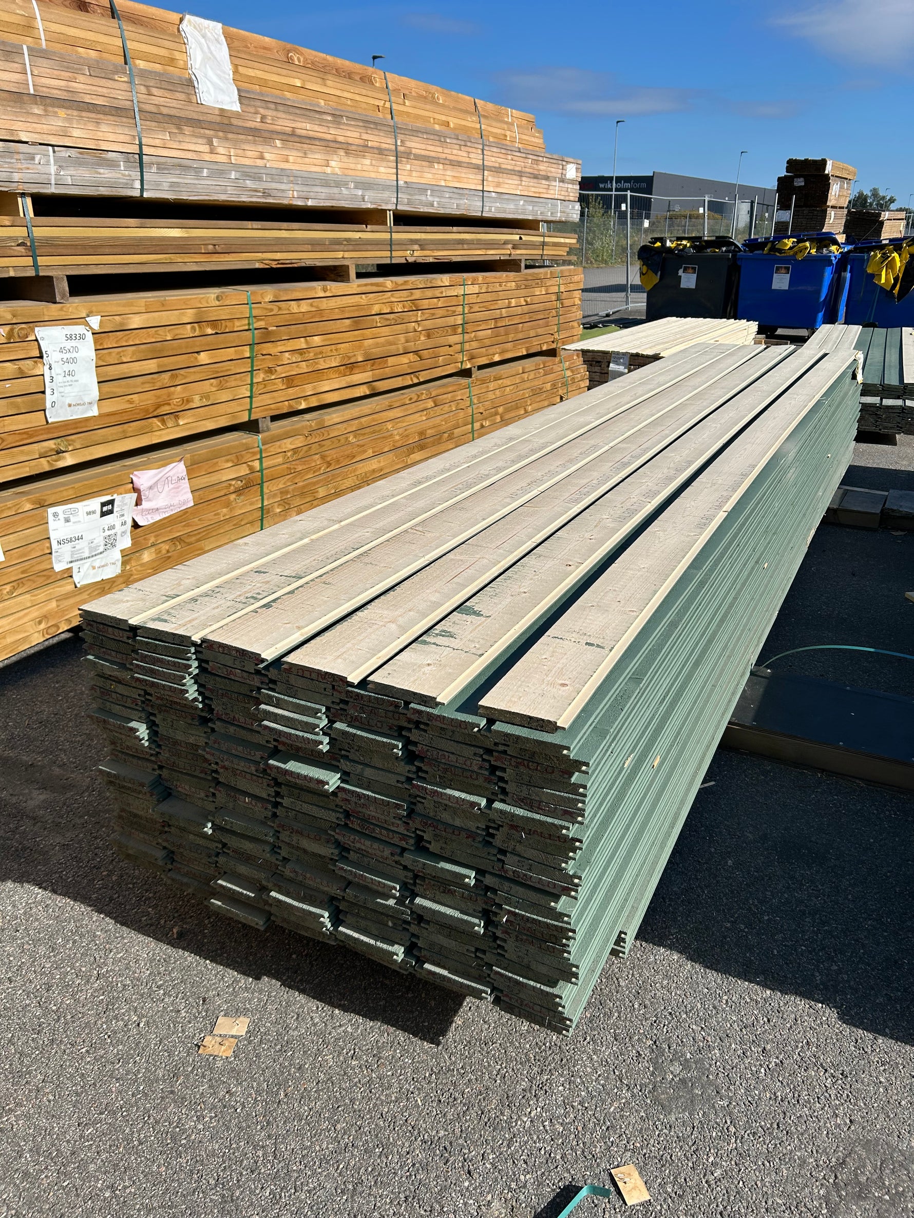 Paket Spontad Spårpanel 22x145mm (4,80–5,10m) 195st Gran