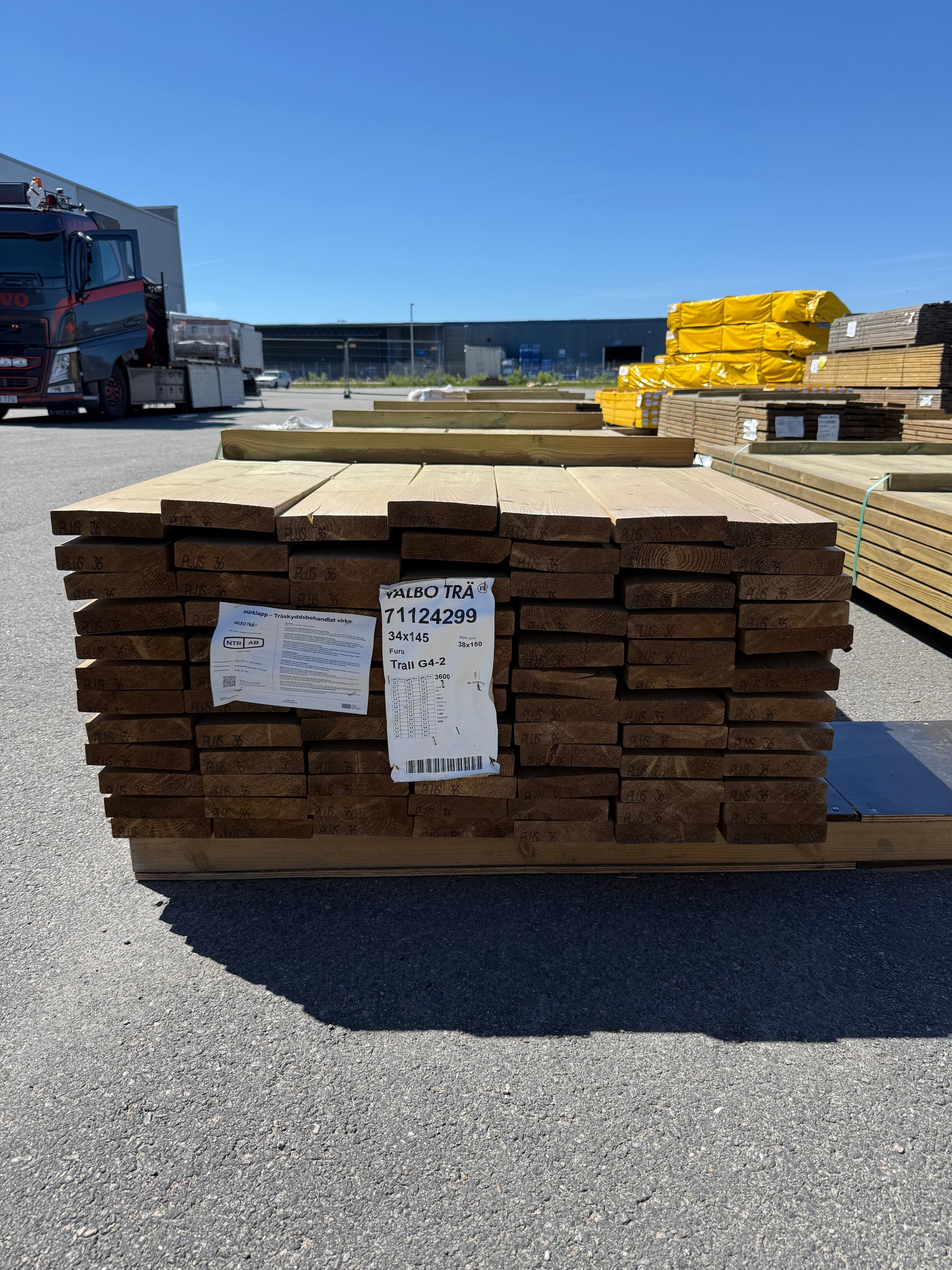 Paket Tryckimpregnerad Trall 34x145mm, 84st 3,60m (G4-2)