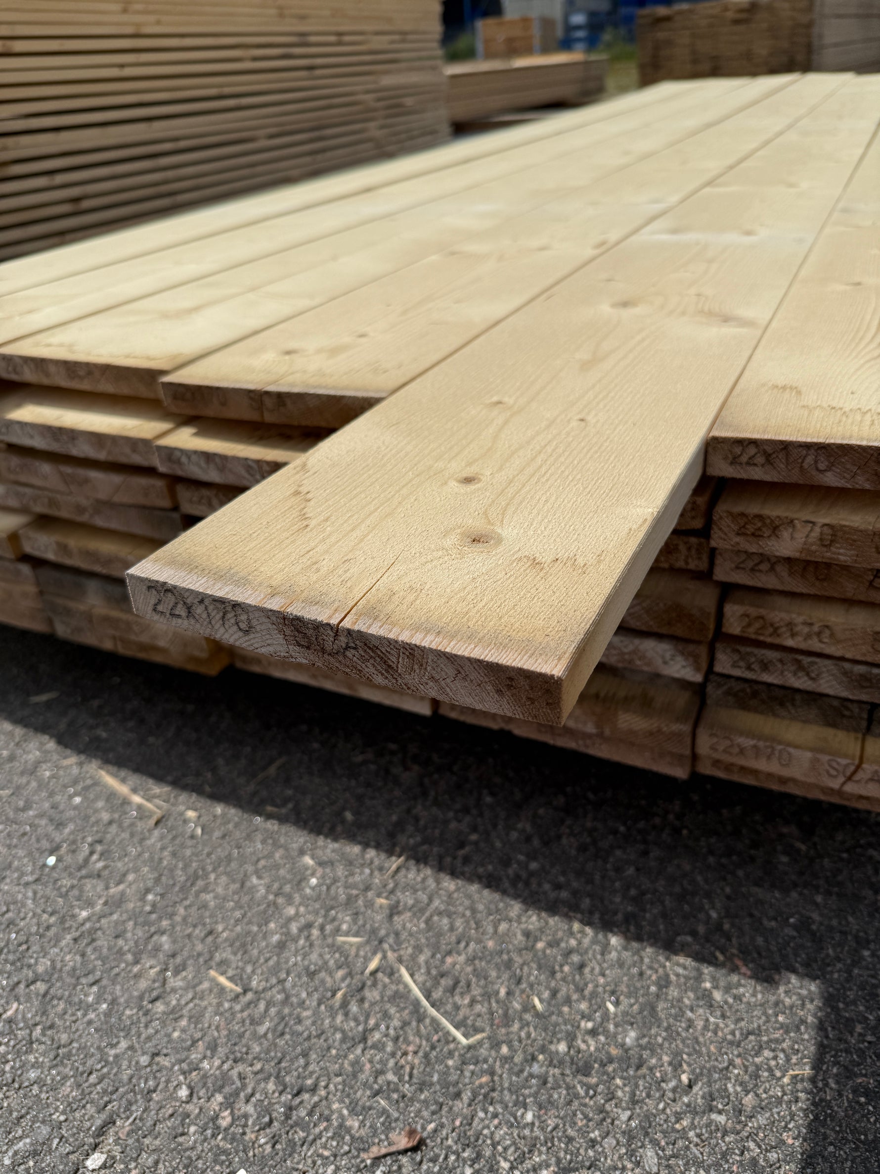 Paket Finsågade Brädor 22x170mm  3.60m 48st