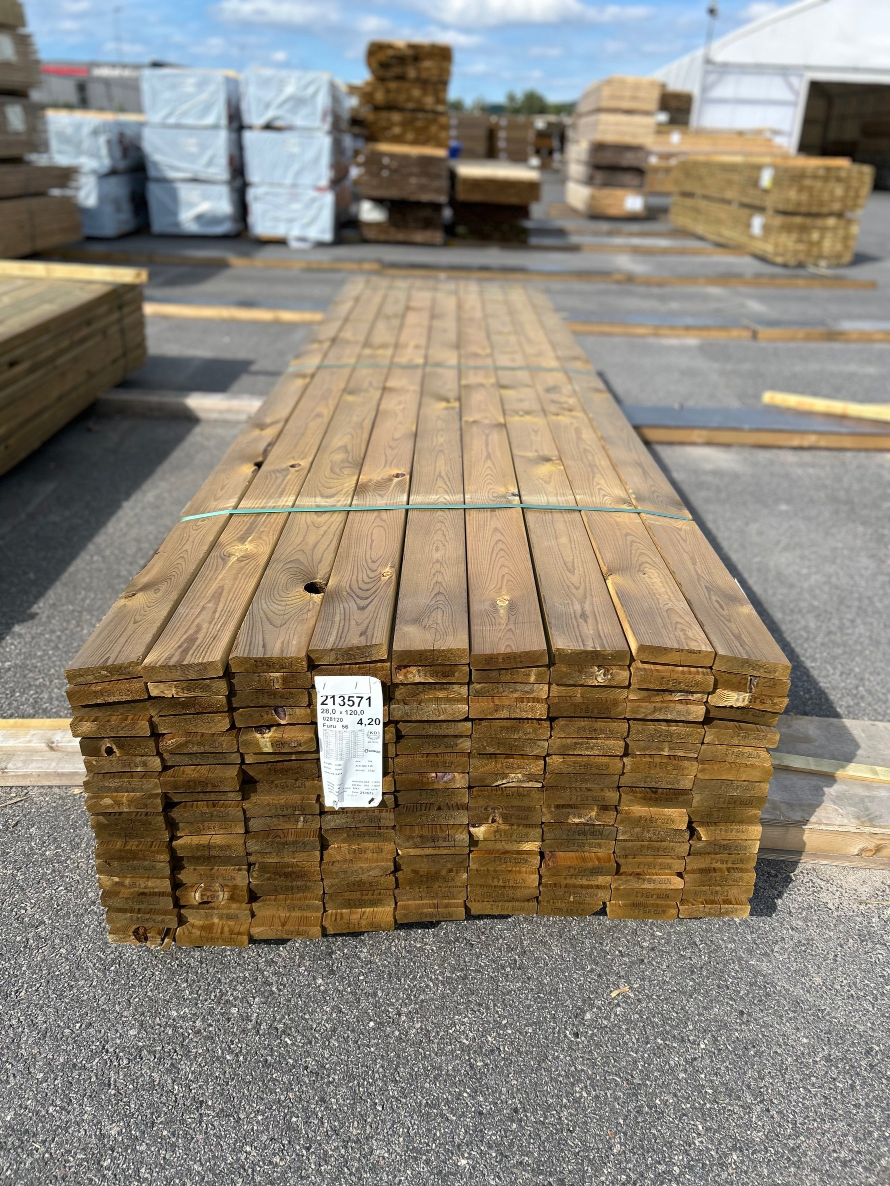 Paket Trall Furu 28x120mm 4,20m 144st Impregnerad B-kvalitet