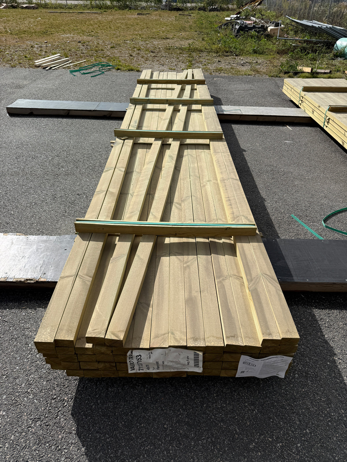 Paket Tryckimpregnerade Reglar 45x70mm, 62st 5,40m