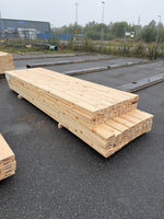Paket Obehandlad Trall 36x148mm Furu 3,30–3,60m – 84st (Andra sortering)
