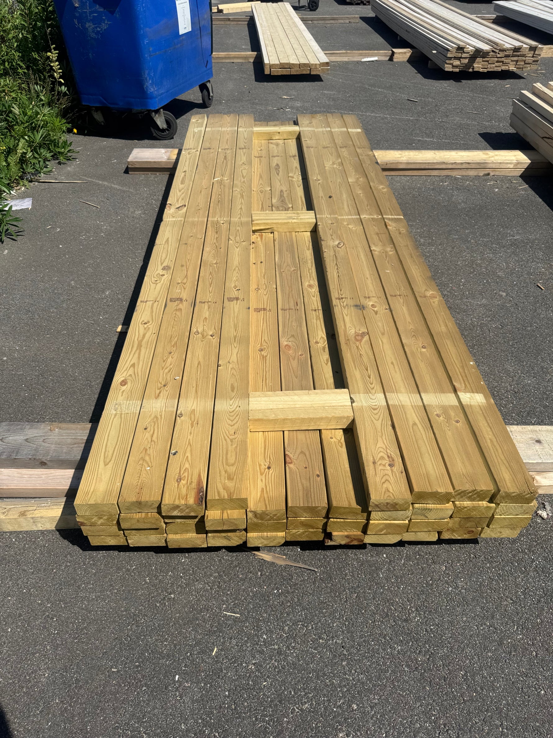 Paket Tryckimpregnerade Reglar 45x95 mm, 41 st 3,00 m