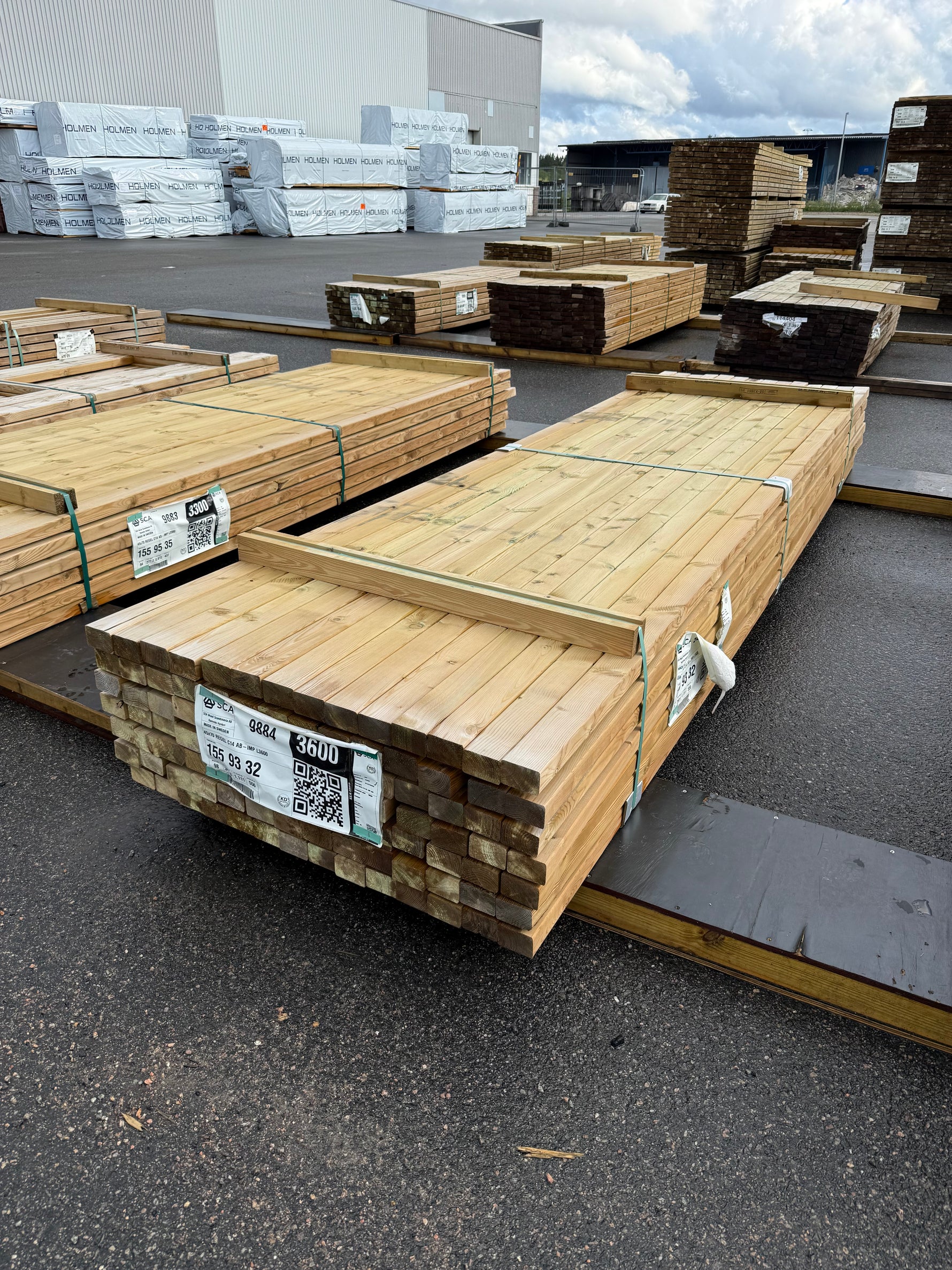 Paket Tryckimpregnerade Reglar 45x70mm, 98st 3.60m (C14)