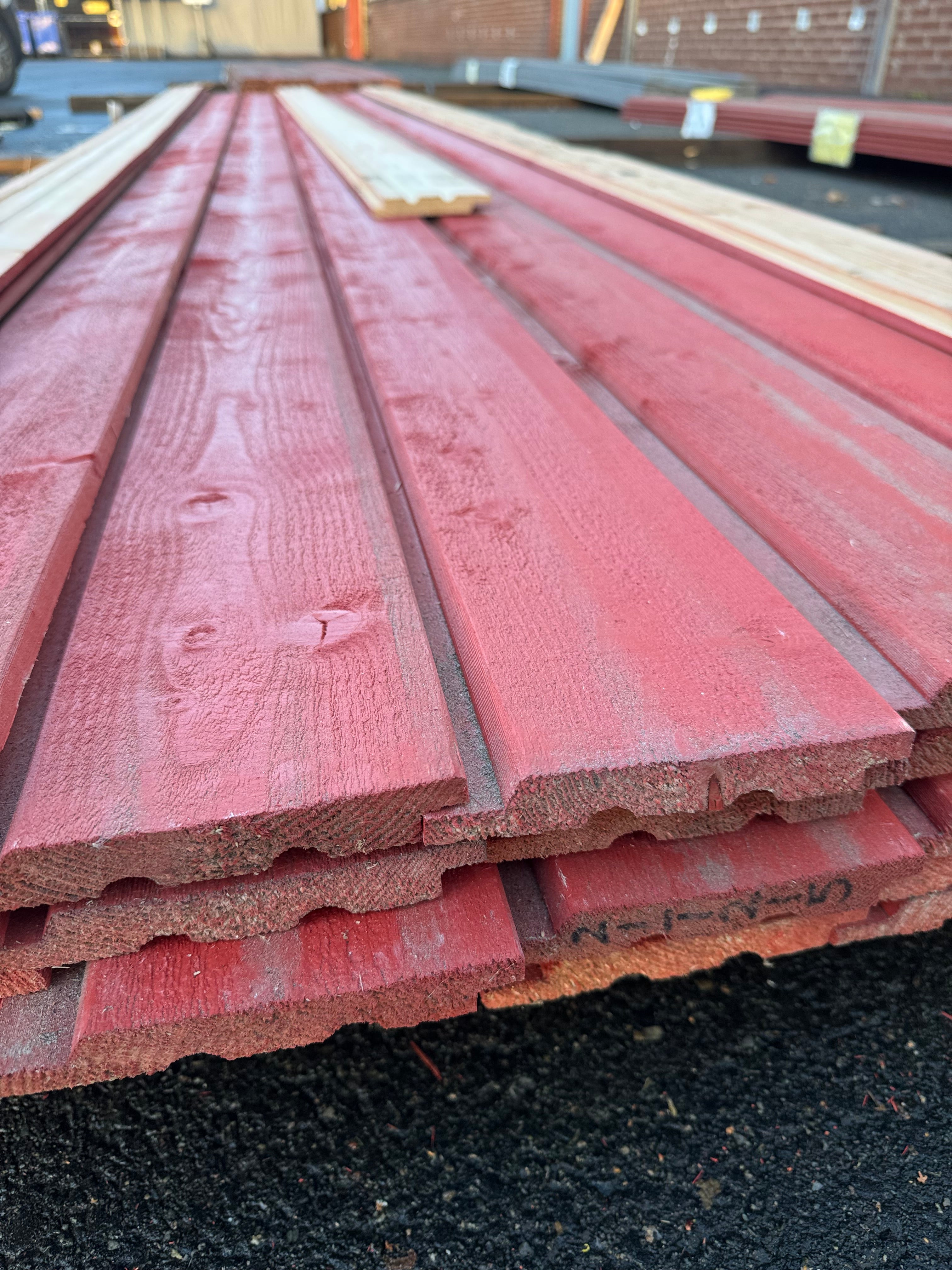 Paket Ytterpanel Falsad Enkelfas 21x147 mm – 38 st Röd