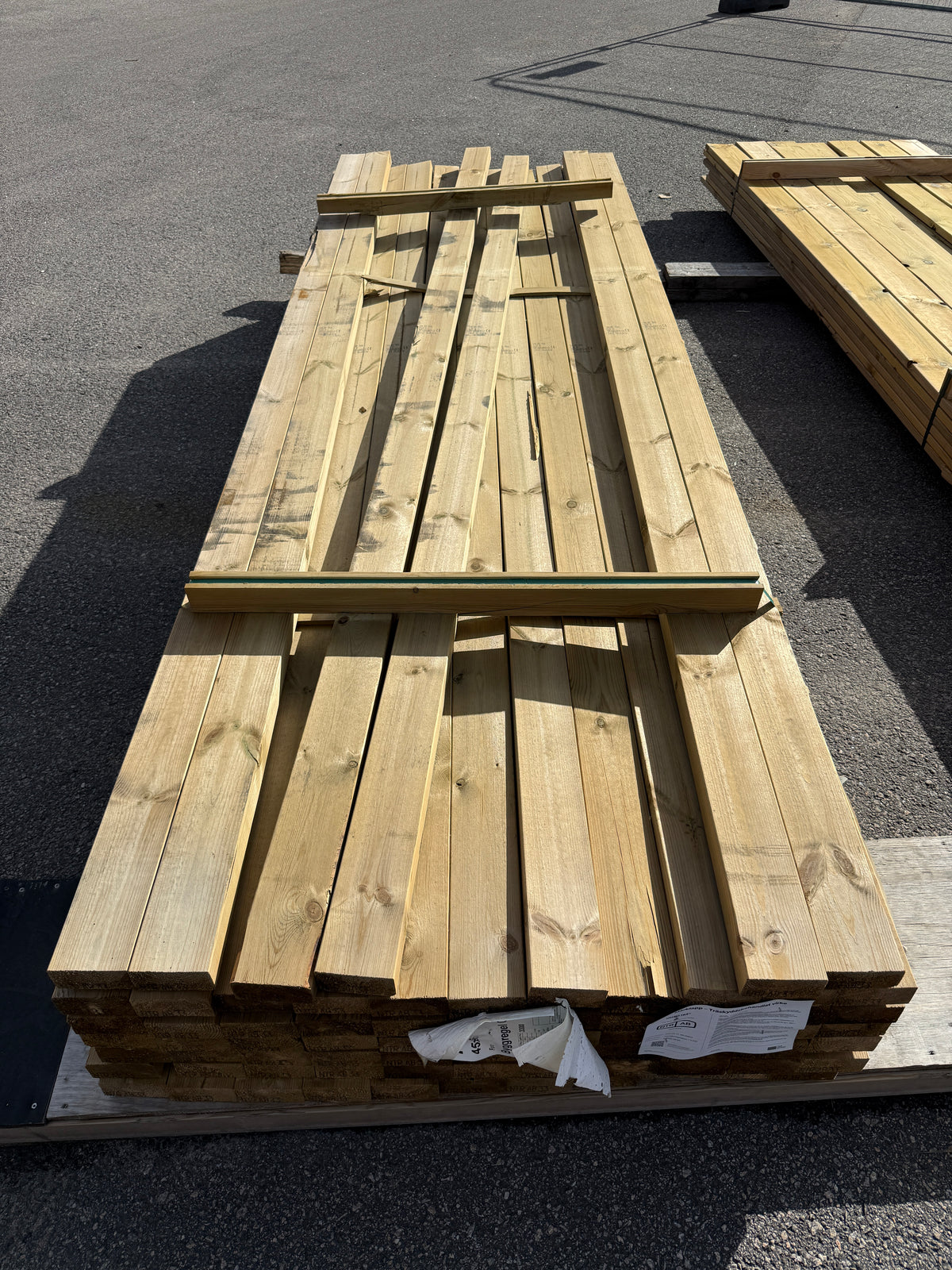 Paket Tryckimpregnerade Reglar 45x95mm 3,30m NTR-AB, C24 72st