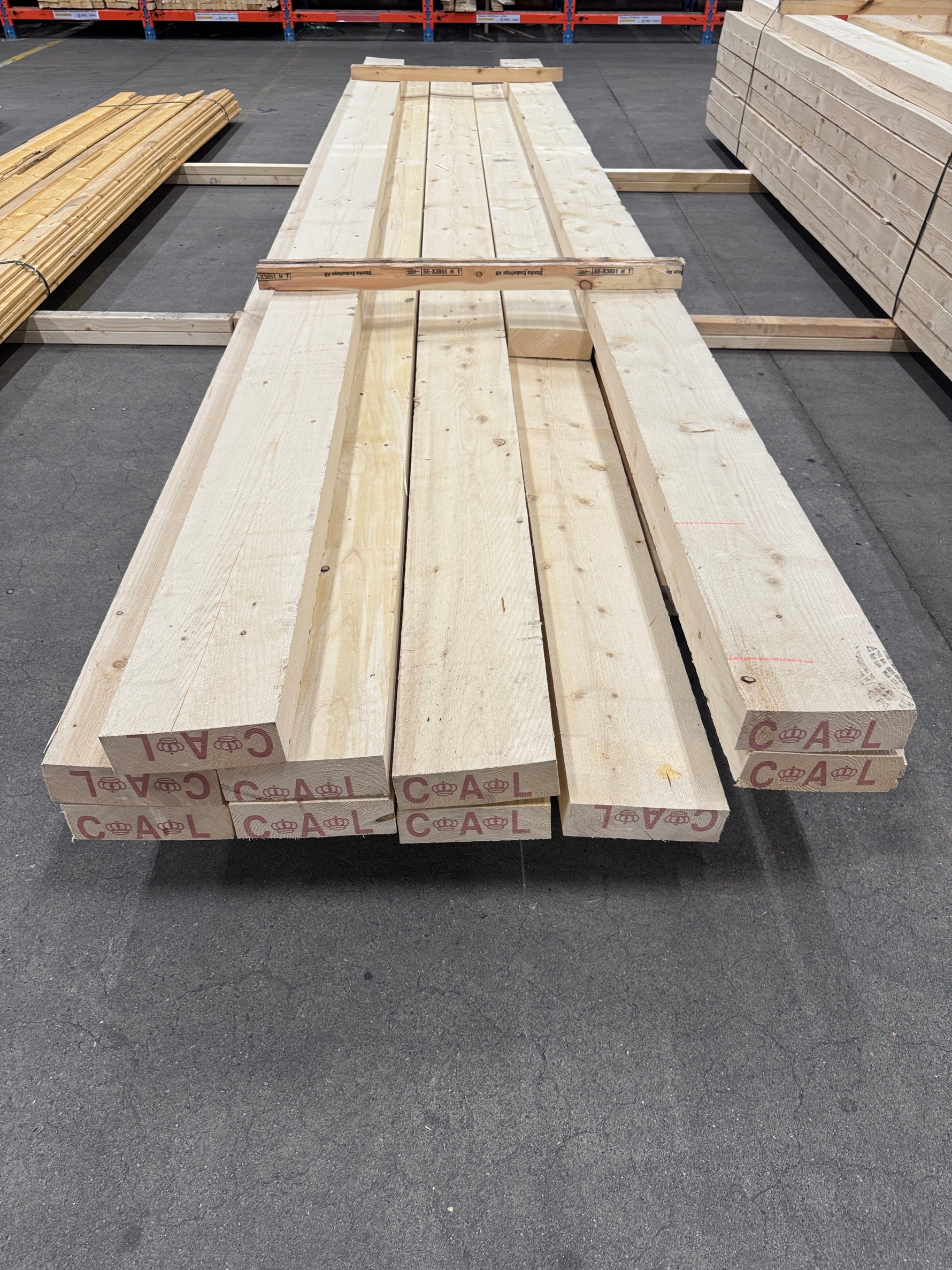 Paket Ohyvlade Reglar 75x225mm – 17 st Blandade längder