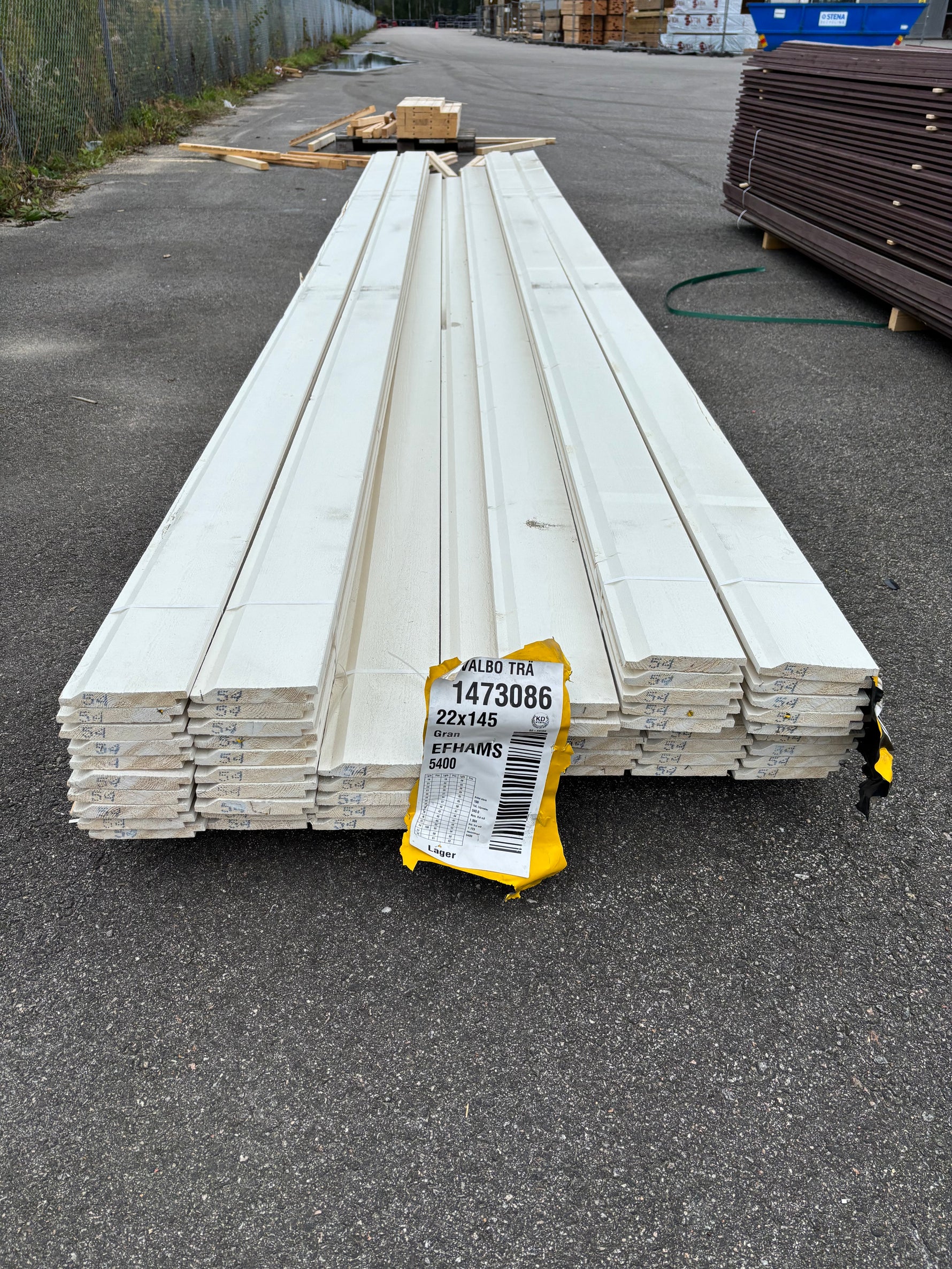 Paket Enkelfasspont Halvspont 22x145mm 5,40m – 57st Mellanstruken