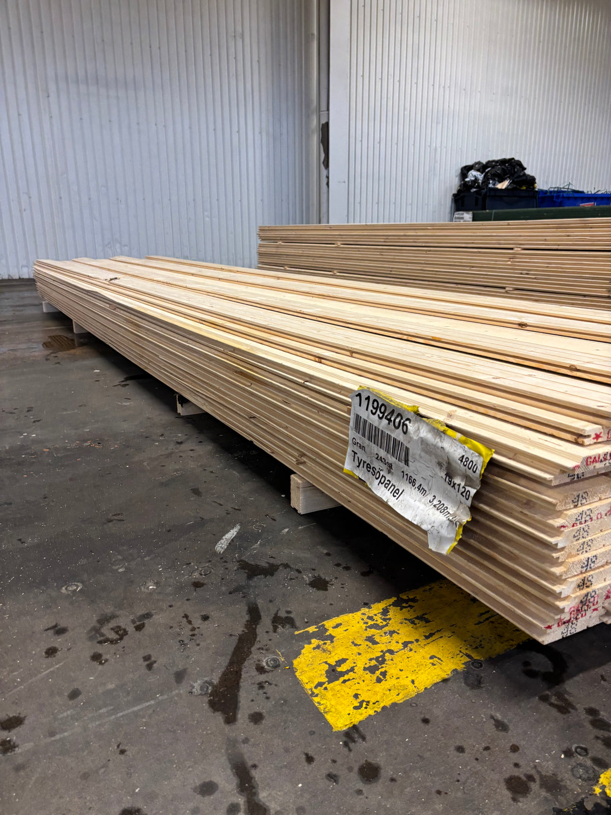 Paket Ytterpanel 19×120mm 4,80m Obehandlad – 119 st
