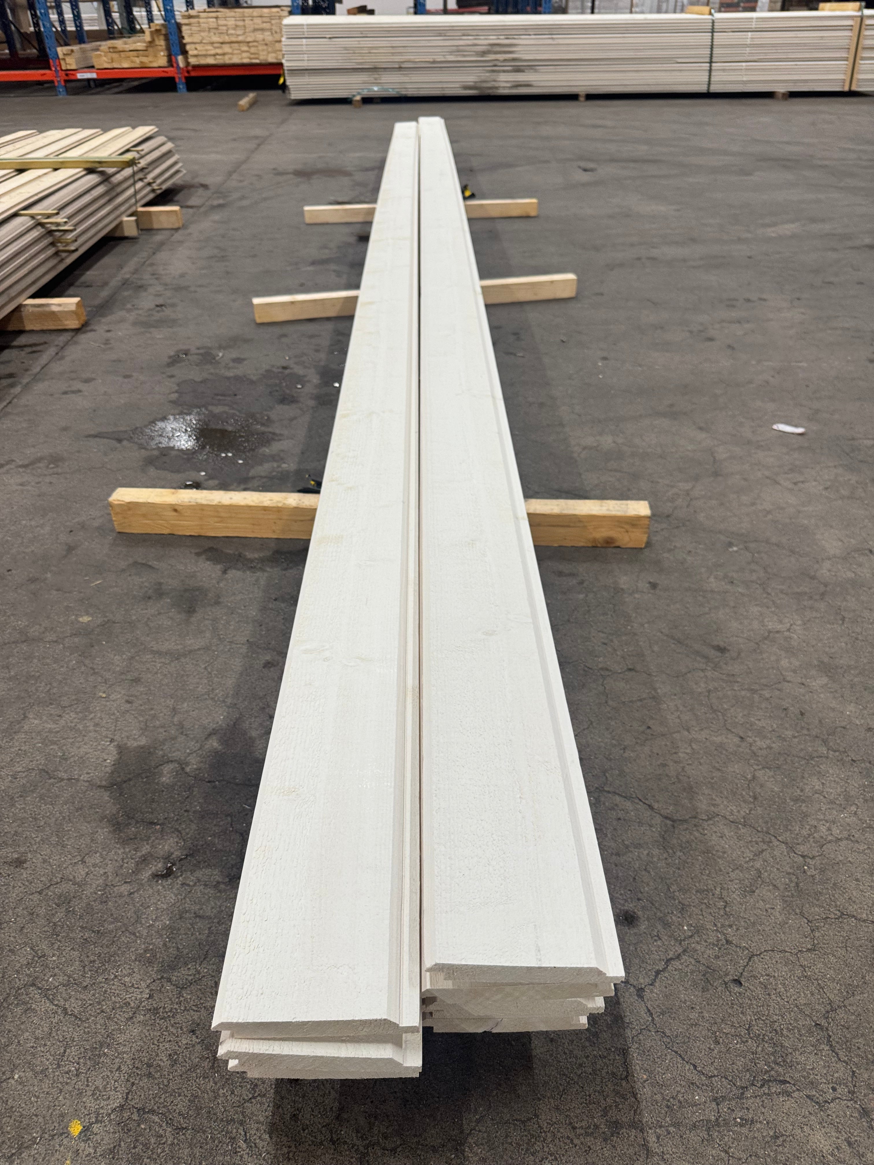 Paket Ytterpanel Dubbelfas 22x145mm – 13 st (5,40 m, Vit Alkydoljefärg)