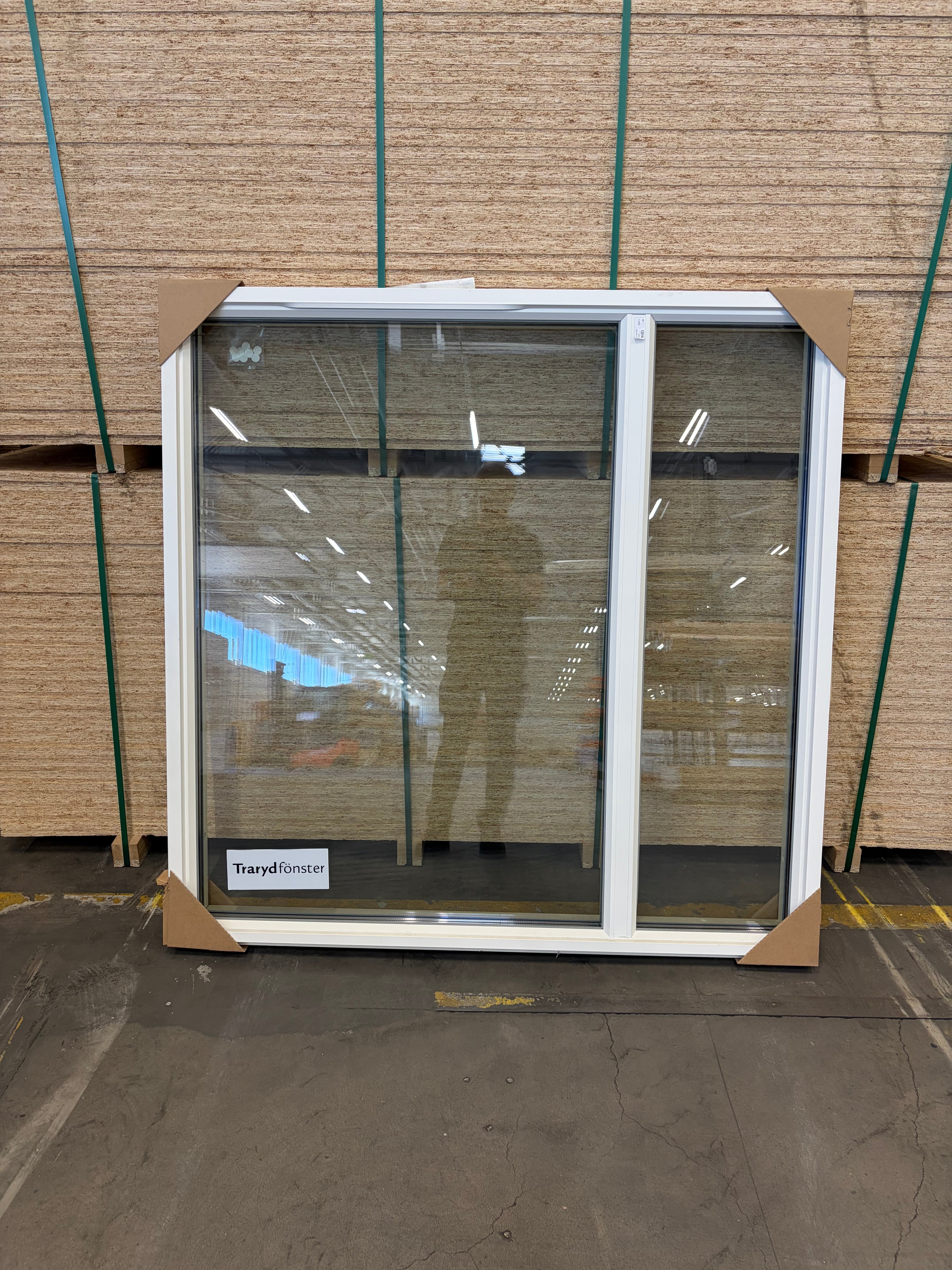 Parti 2 st Fönster 140x140cm, 2-delade Fast Trä/Aluminium