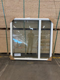 Parti 2 st Fönster 140x140cm, 2-delade Fast Trä/Aluminium