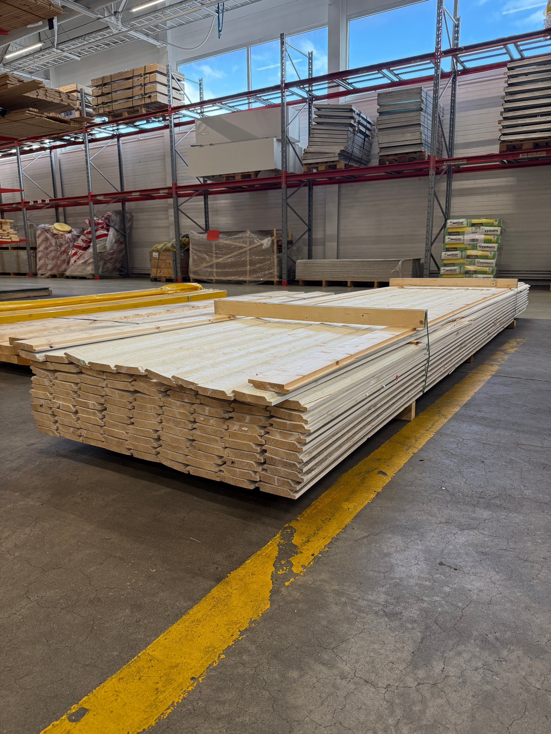 Paket Ytterpanel Dubbelfas Halvspont 22x120mm, 101st 4,50m Grundmålad