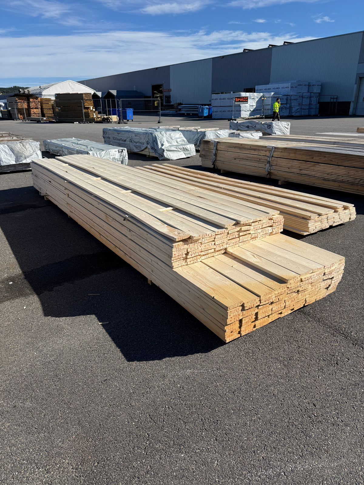 Paket Finsågade Brädor 22x120mm 4,80–5,40m 187st (Andra Sortering)