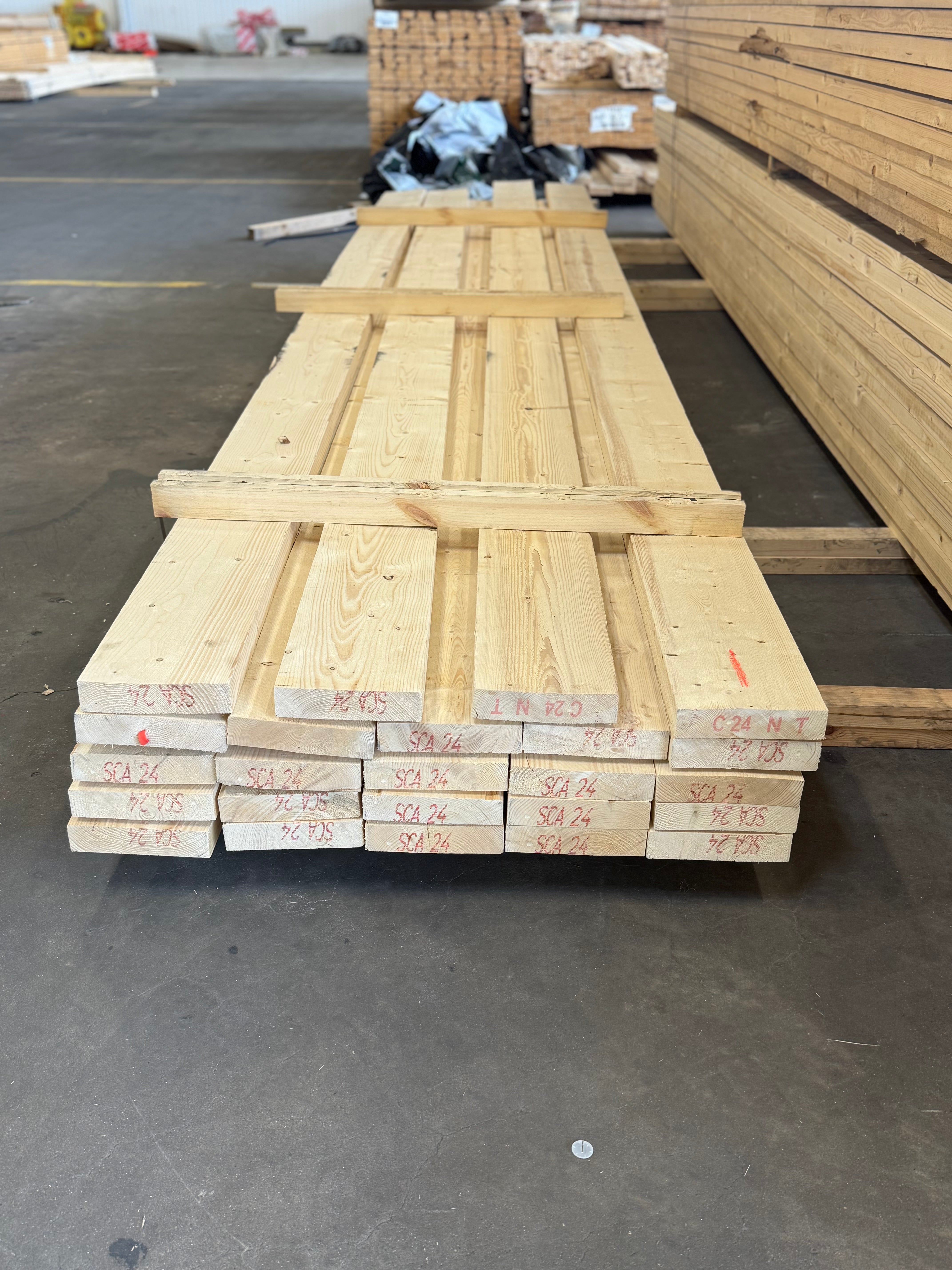 Paket Reglar Ohyvlade 47x200 mm – Blandade längder – 25 st