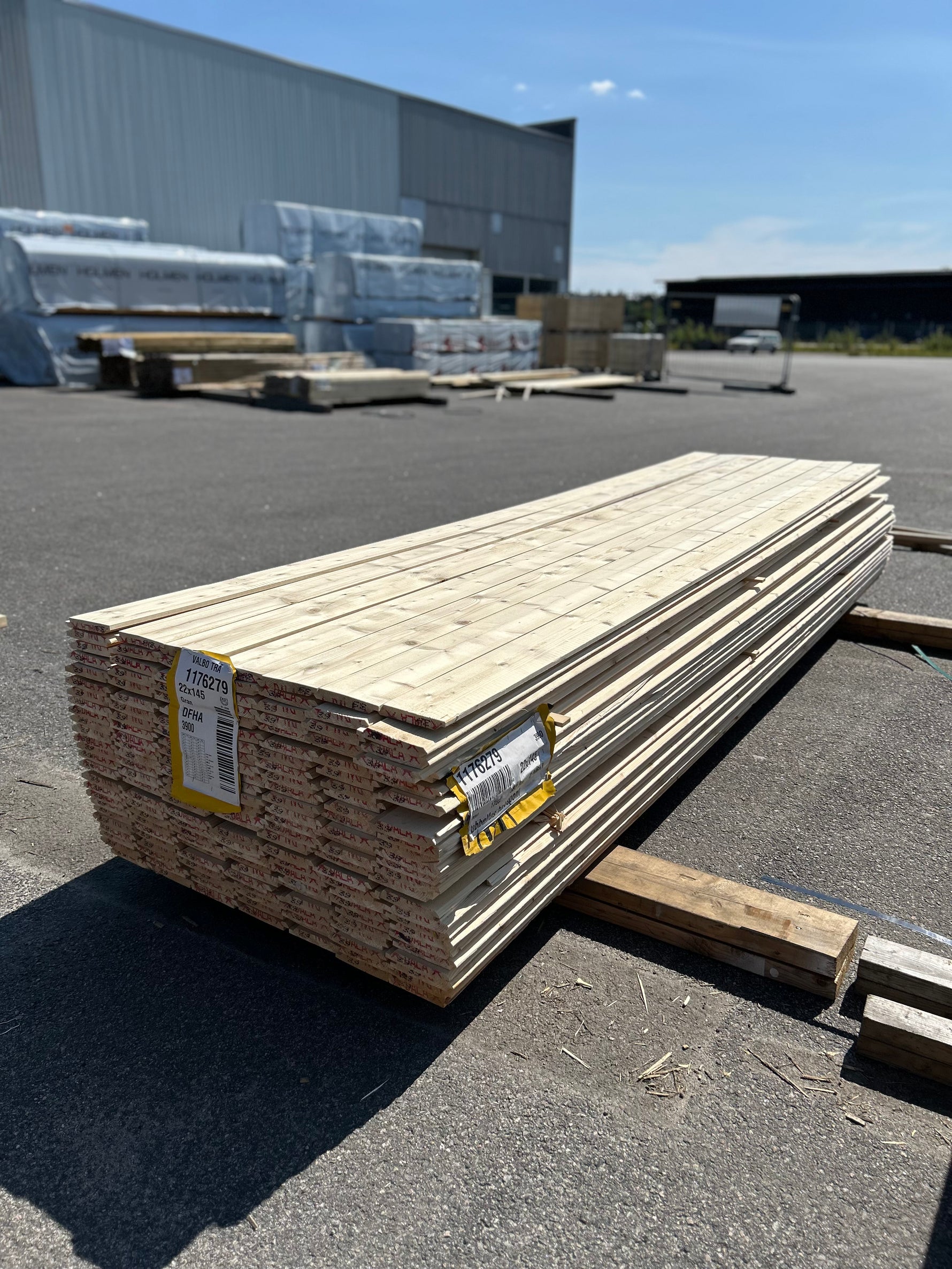Paket Dubbelfas Halvspont 22x145mm 3.90m 175st Obehandlad