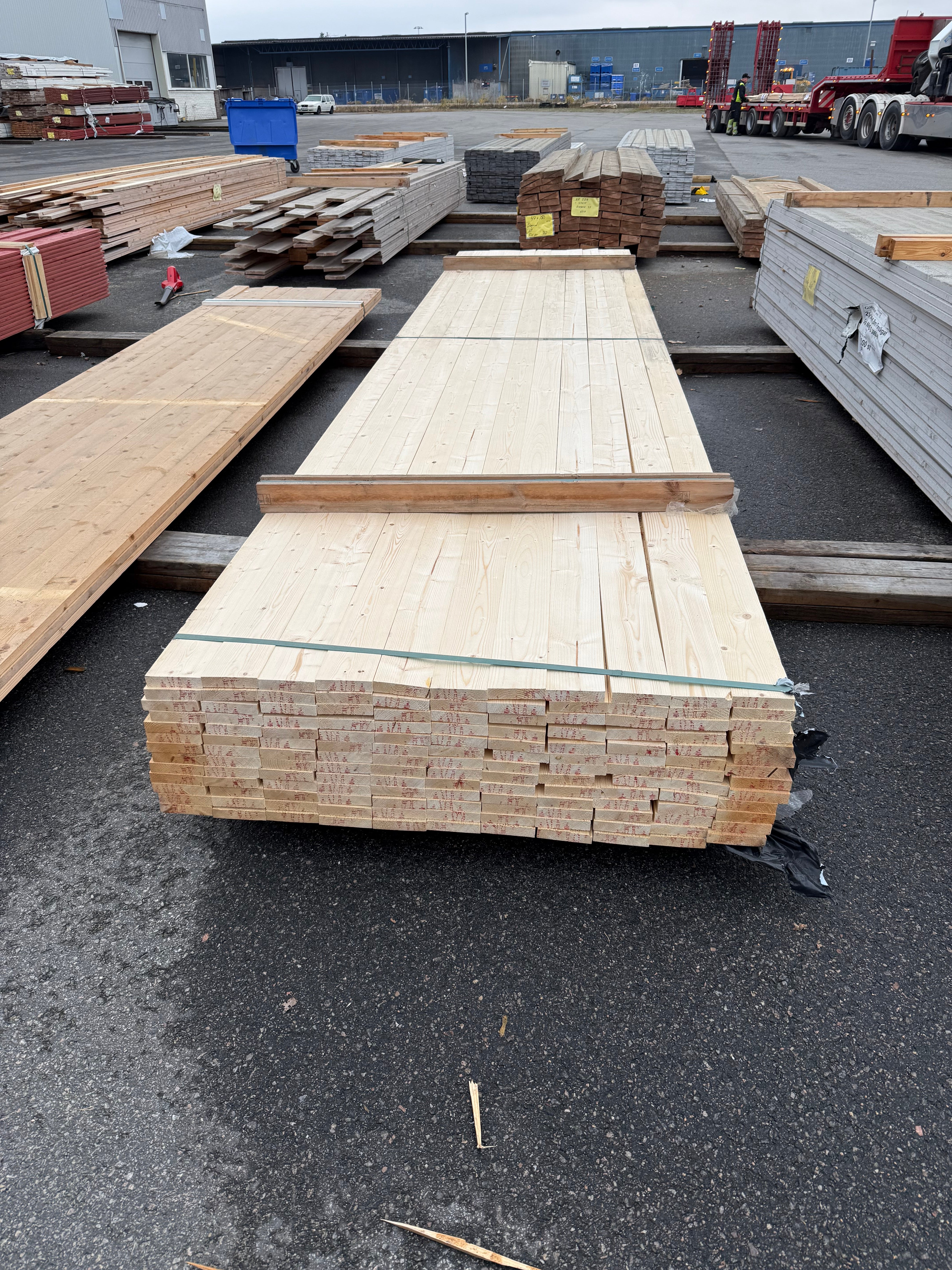 Paket Finsågade Brädor 21x95mm – 143 st (4,80 m, Obehandlad Gran)