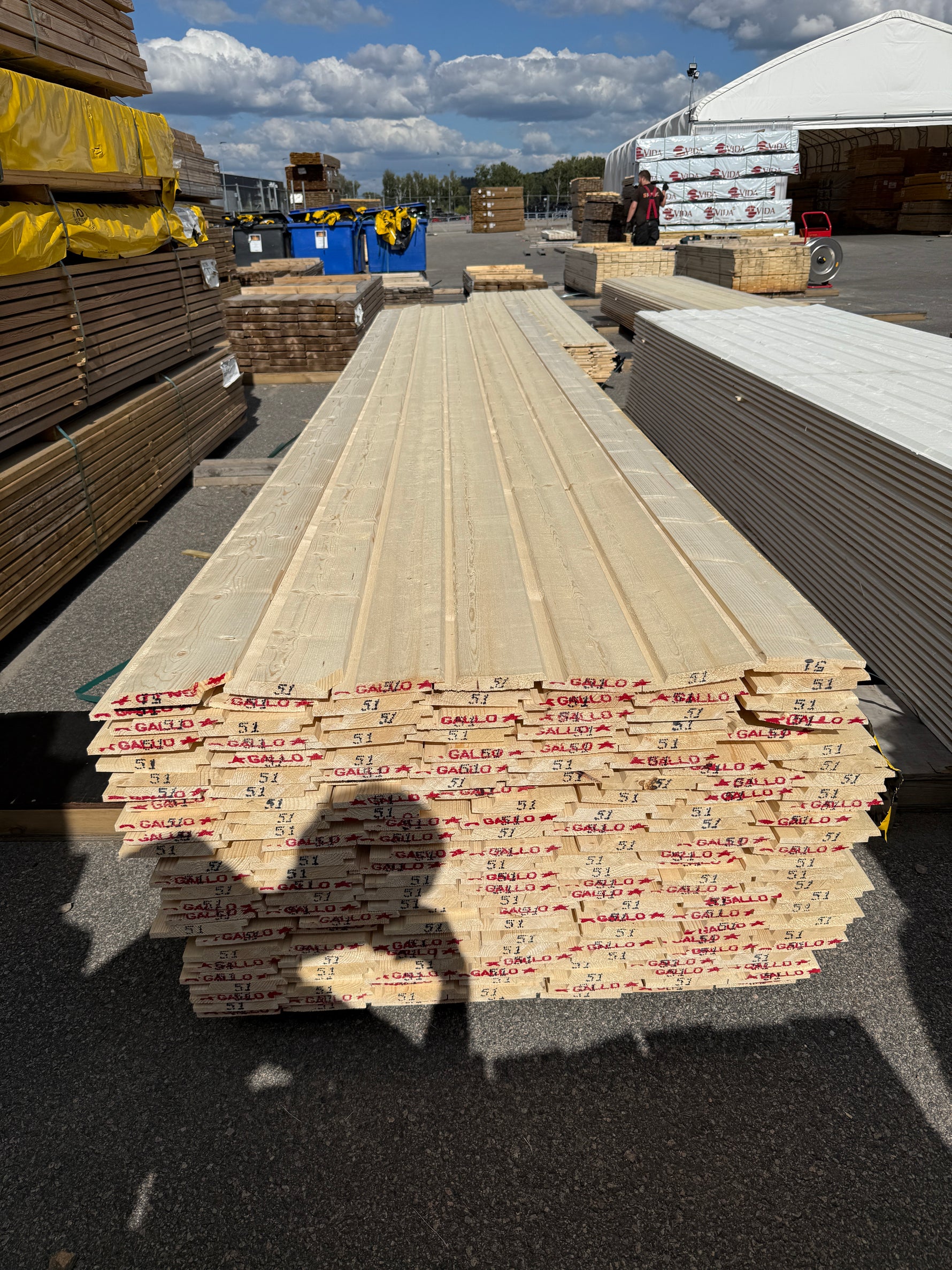 Paket Ytterpanel Dubbelfasspont 22x145mm 5.10m 175st Obehandlad