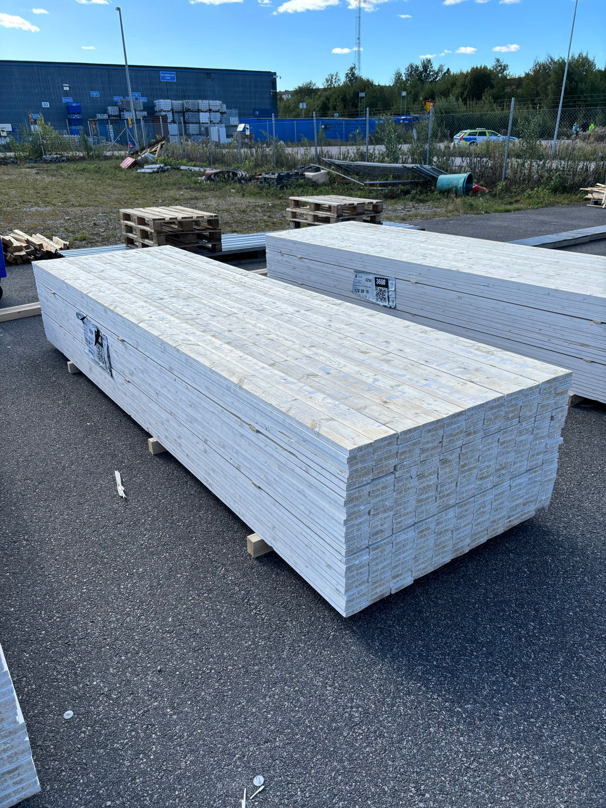 Paket Finsågade Brädor 22x95mm 3,60m 286st Vit Mellanstruken
