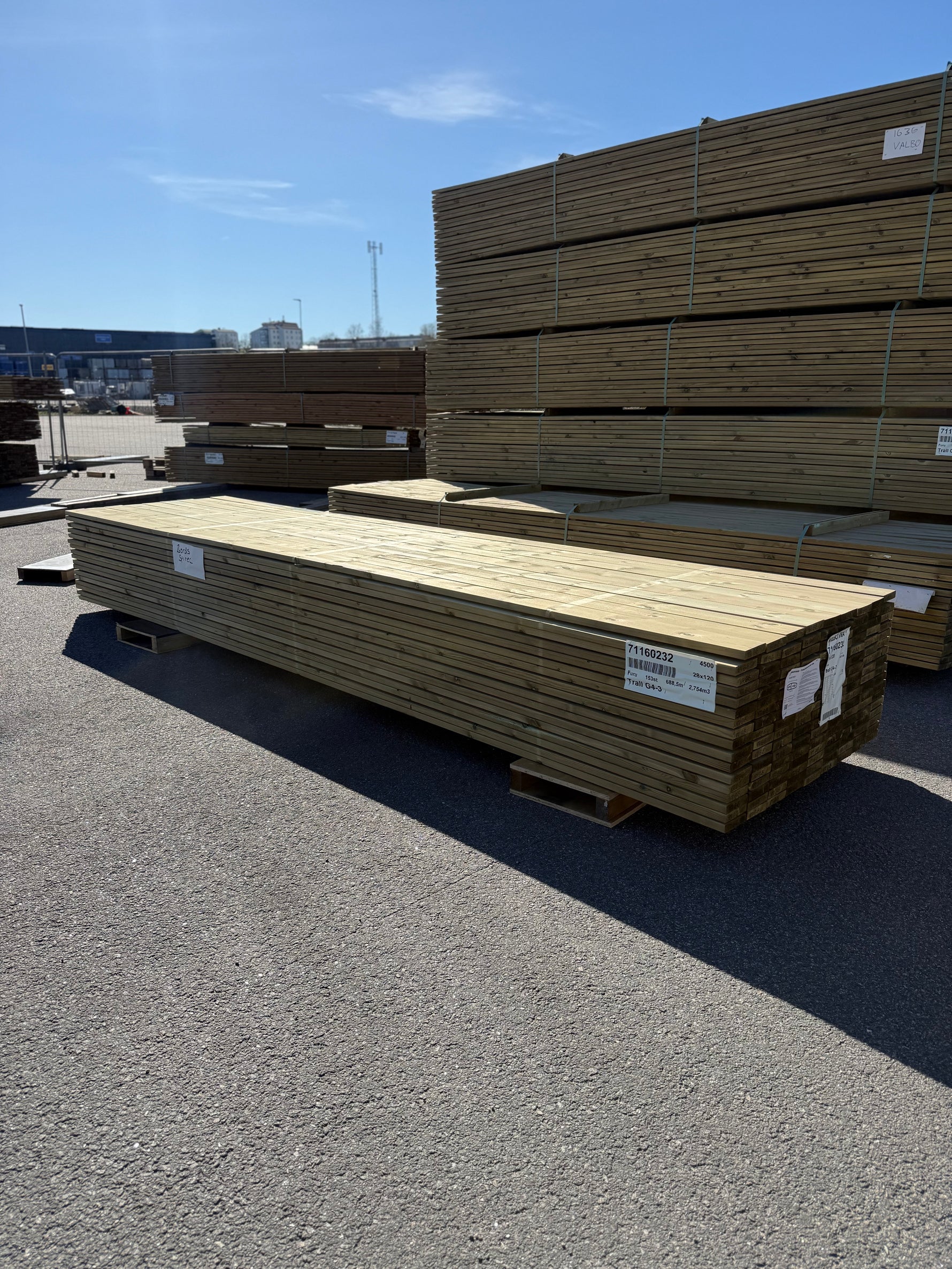 Paket Tryckimpregnerad Trall 28x120mm, 153st 4,50m (G4-3) - Spirec