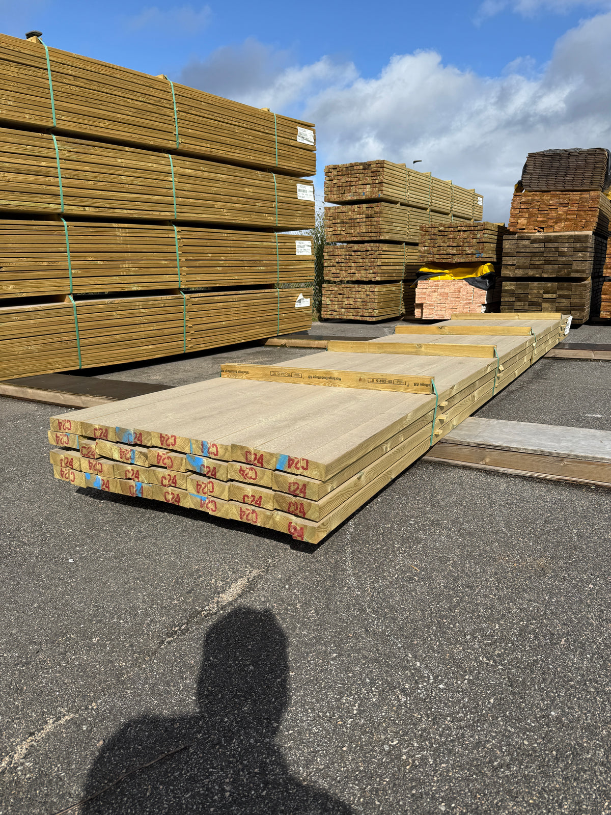 Paket Tryckimpregnerade Reglar 45x70mm, 56st 5,40m