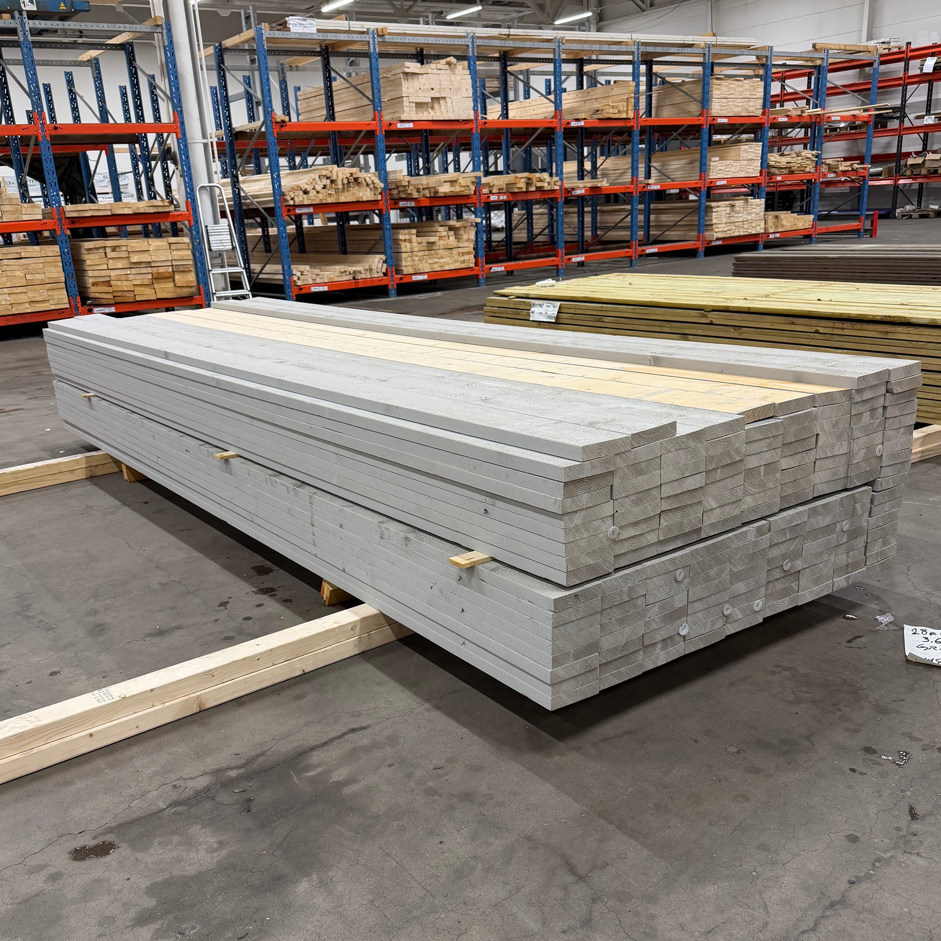 Paket Finsågad Panel 28x120 mm – 148 st 3.60m Grå
