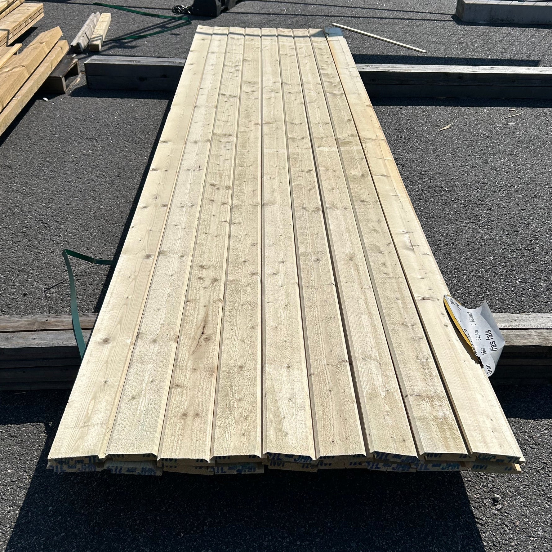 Paket Ytterpanel Dubbelfas Fals 22x120mm 3.90m- 18st
