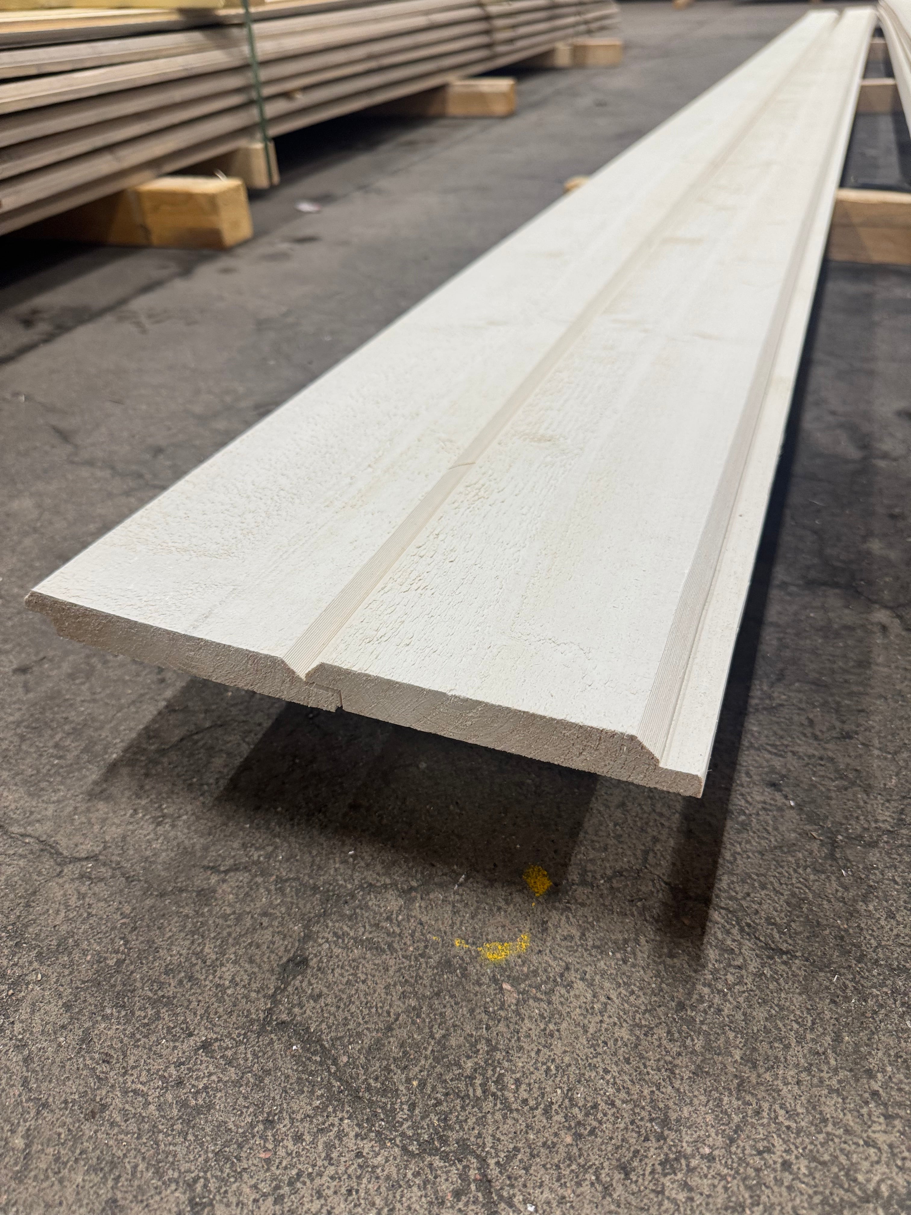 Paket Ytterpanel Dubbelfas 22x145mm – 13 st (5,40 m, Vit Alkydoljefärg)