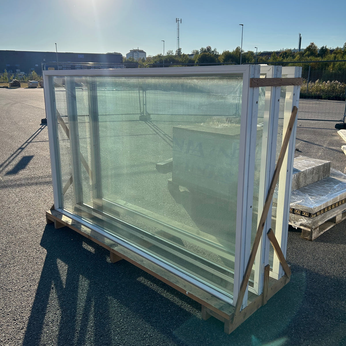 Parti 3st Fönster 238,5×148,5cm (3-Glas, Aluminiumbeklädda)