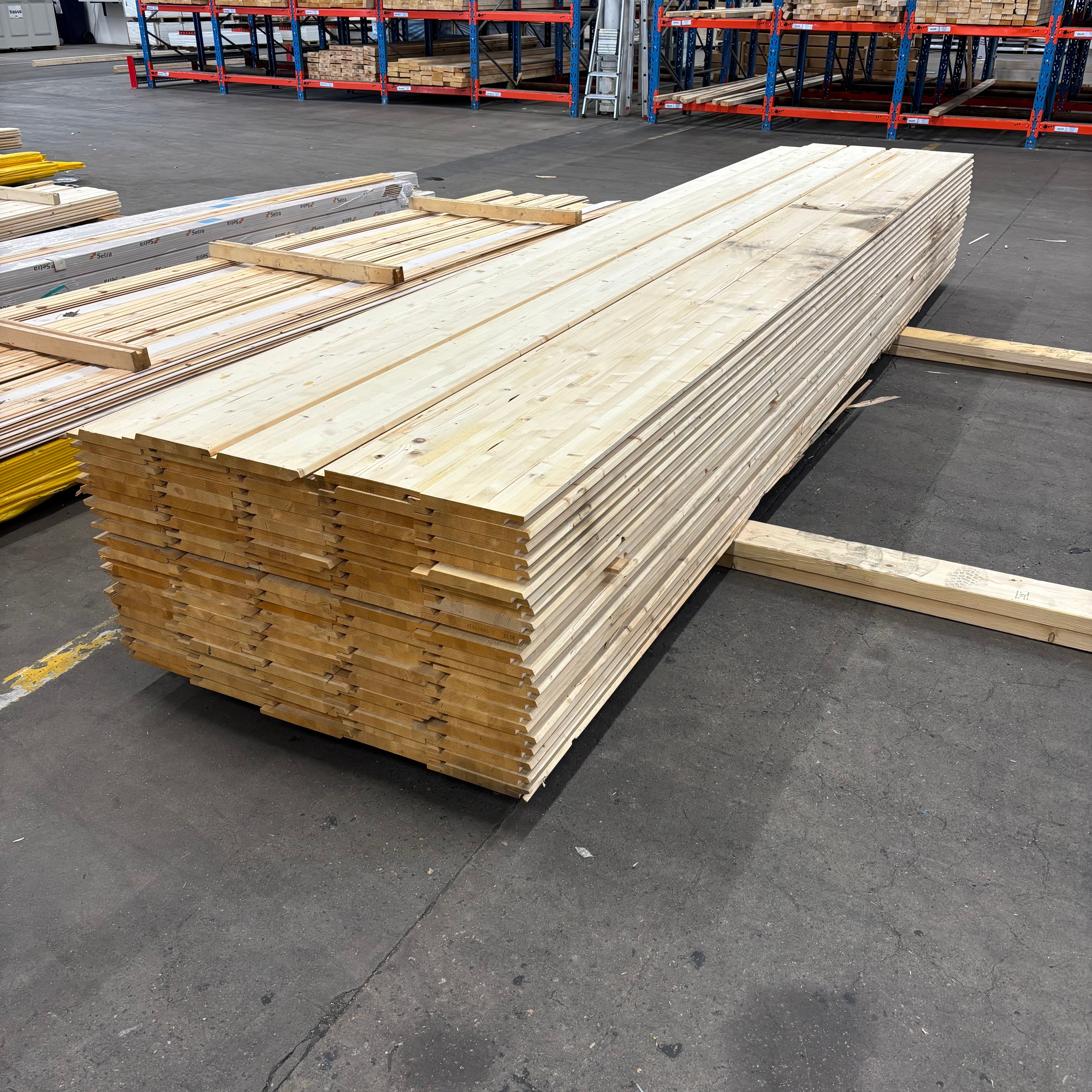 Paket Ytterpanel Dubbel Fasfals 25x225mm – 109 st