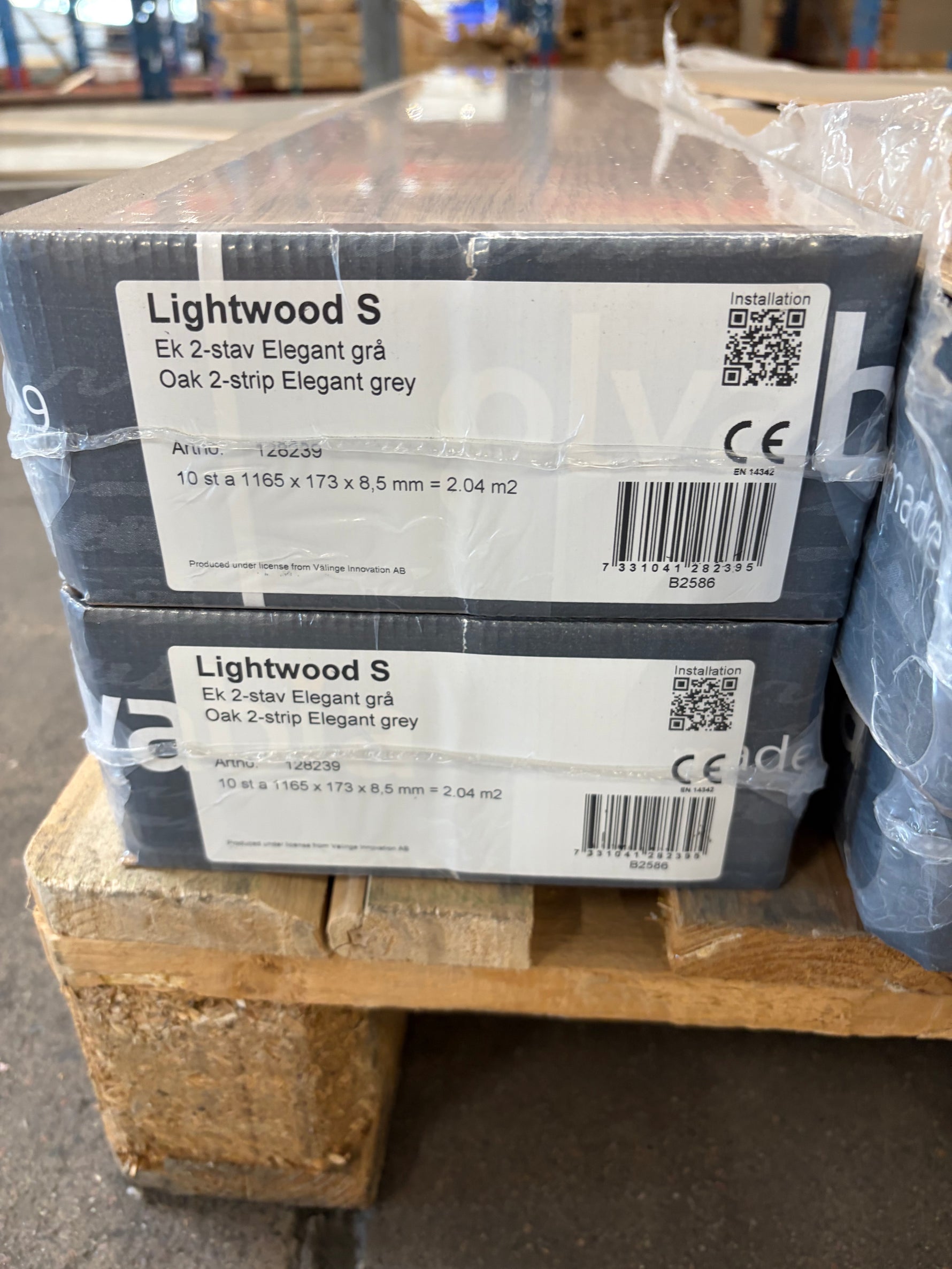 Parti golv Lightwood S Ek 2-stav Elegant Grå – ca 14,28 kvm