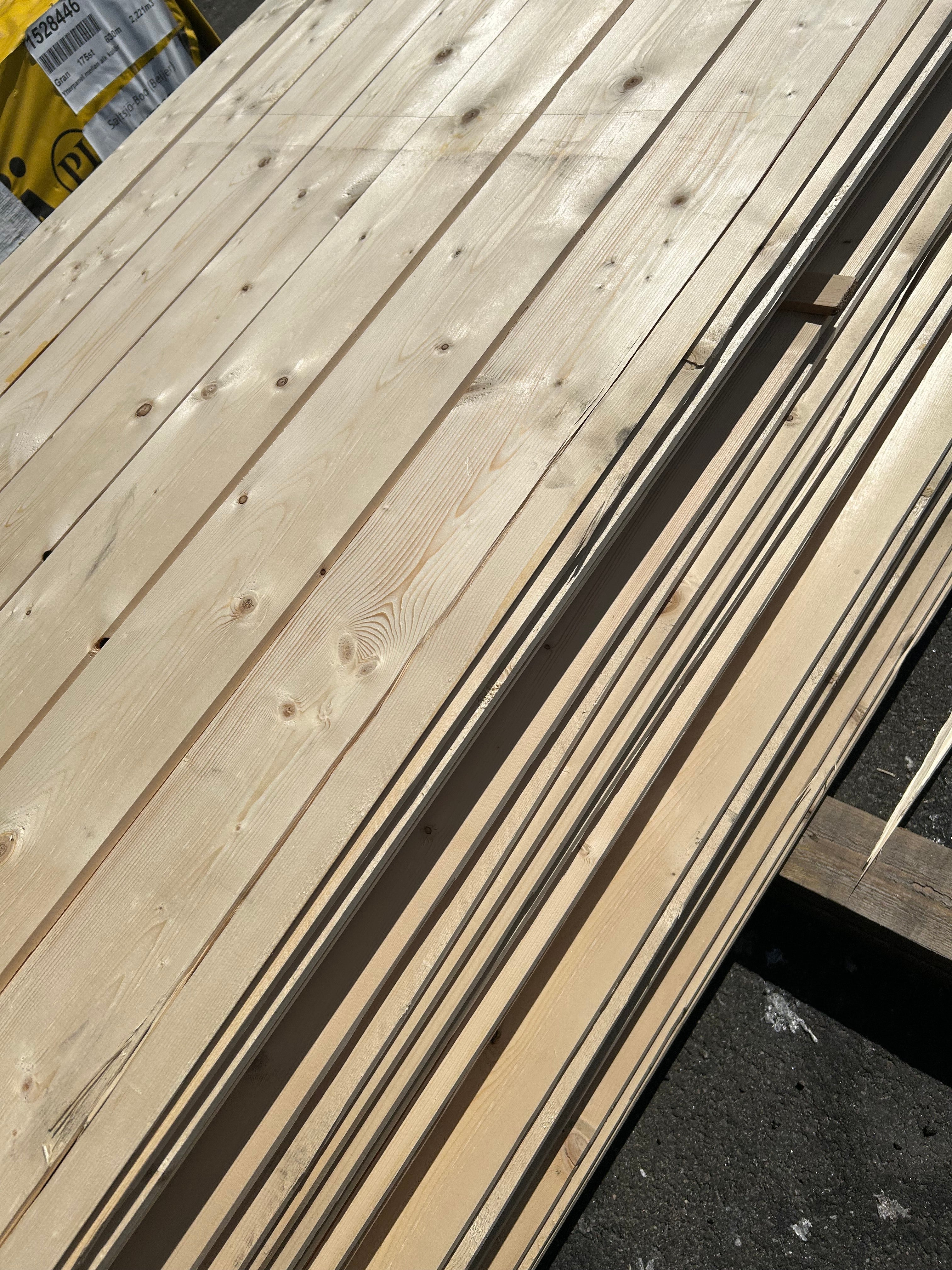 Paket Ytterpanel 22x145 175st 3.60m obehandlad