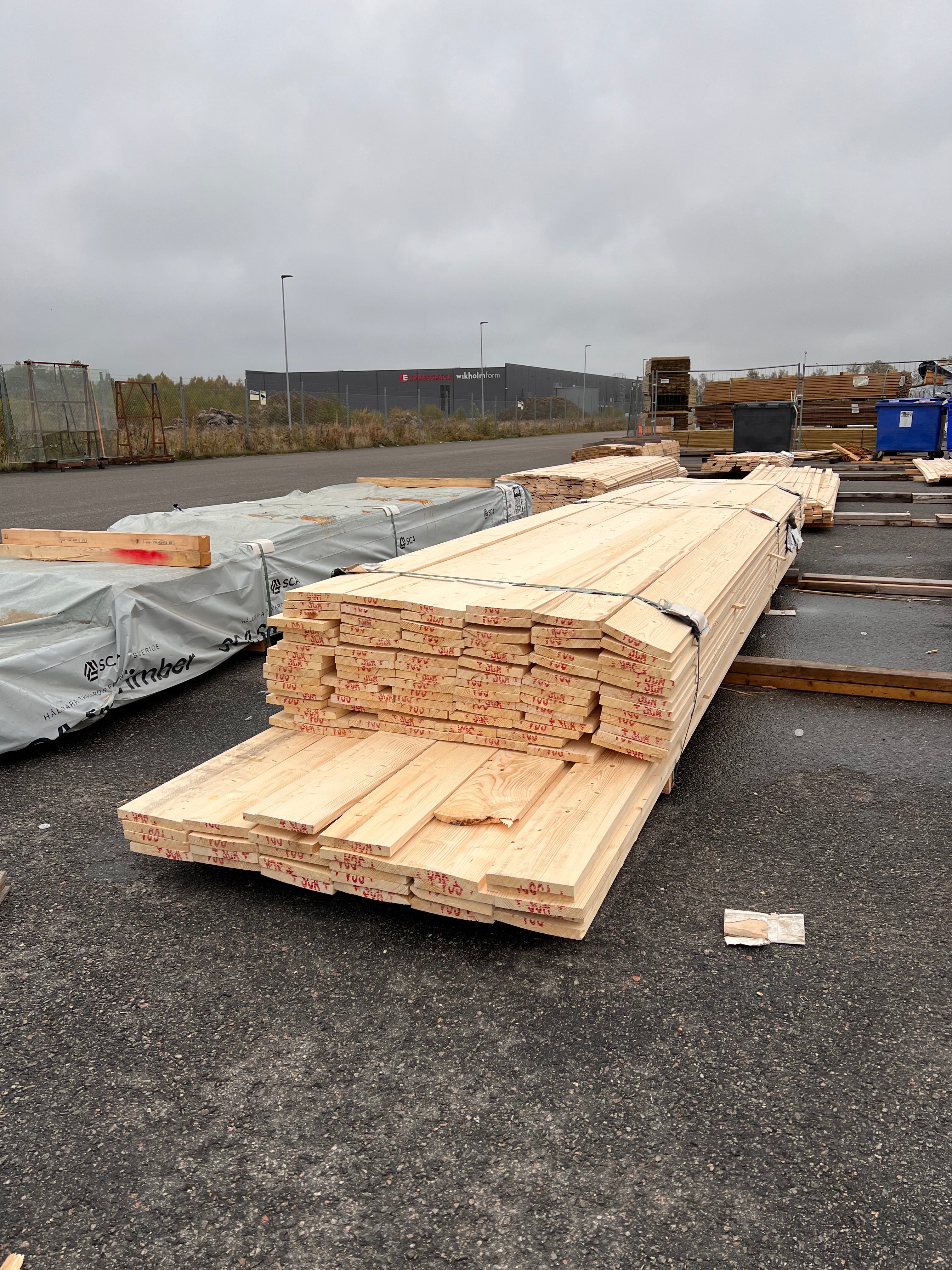Paket Ytterpanelbräda 22x170 113 st 4,80-5,40m  (B-Sortering)