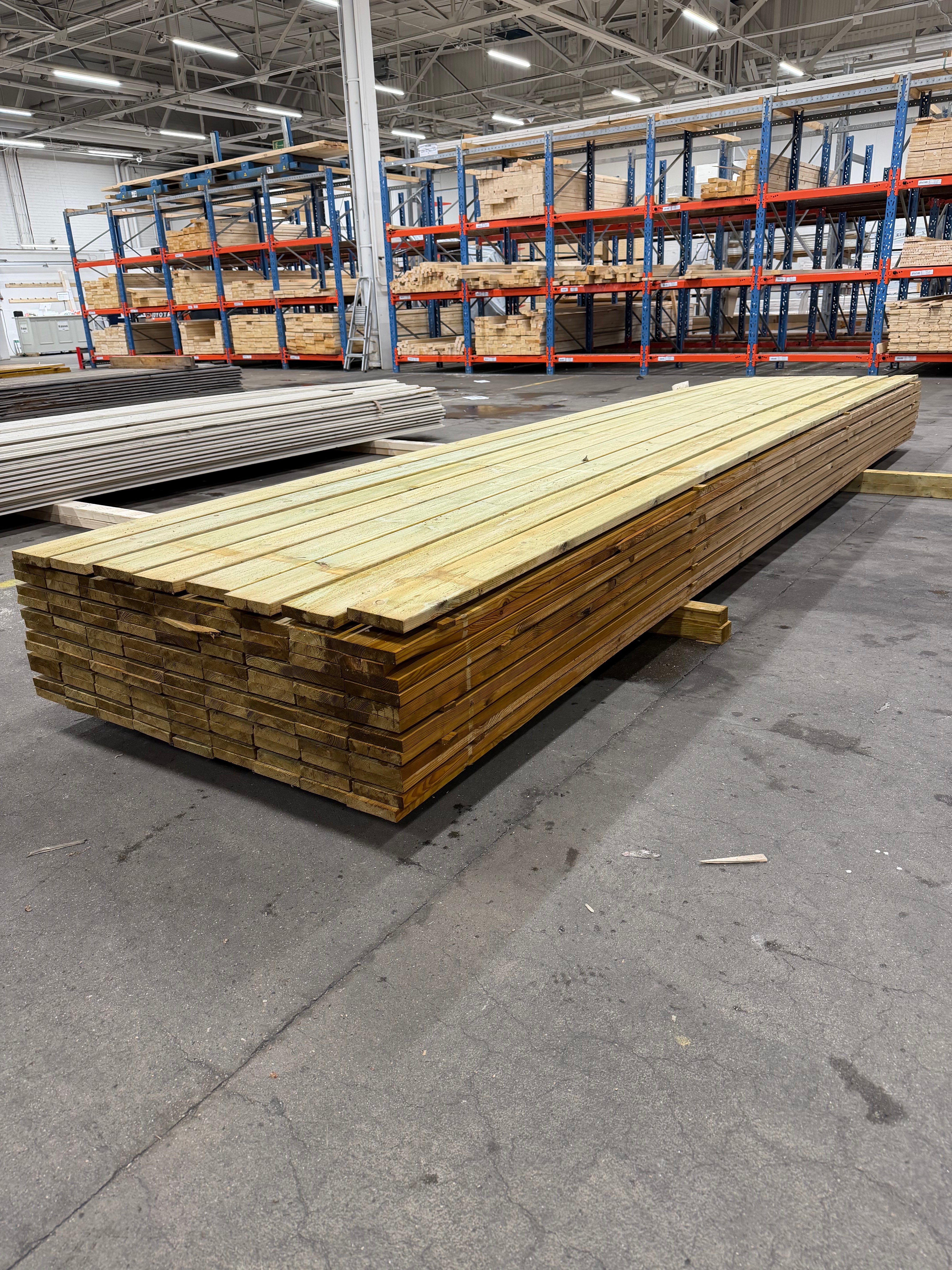 Paket Finsågad Panel 22x120 mm – 116 st 4,8 m, furu Tryckimpregnerad